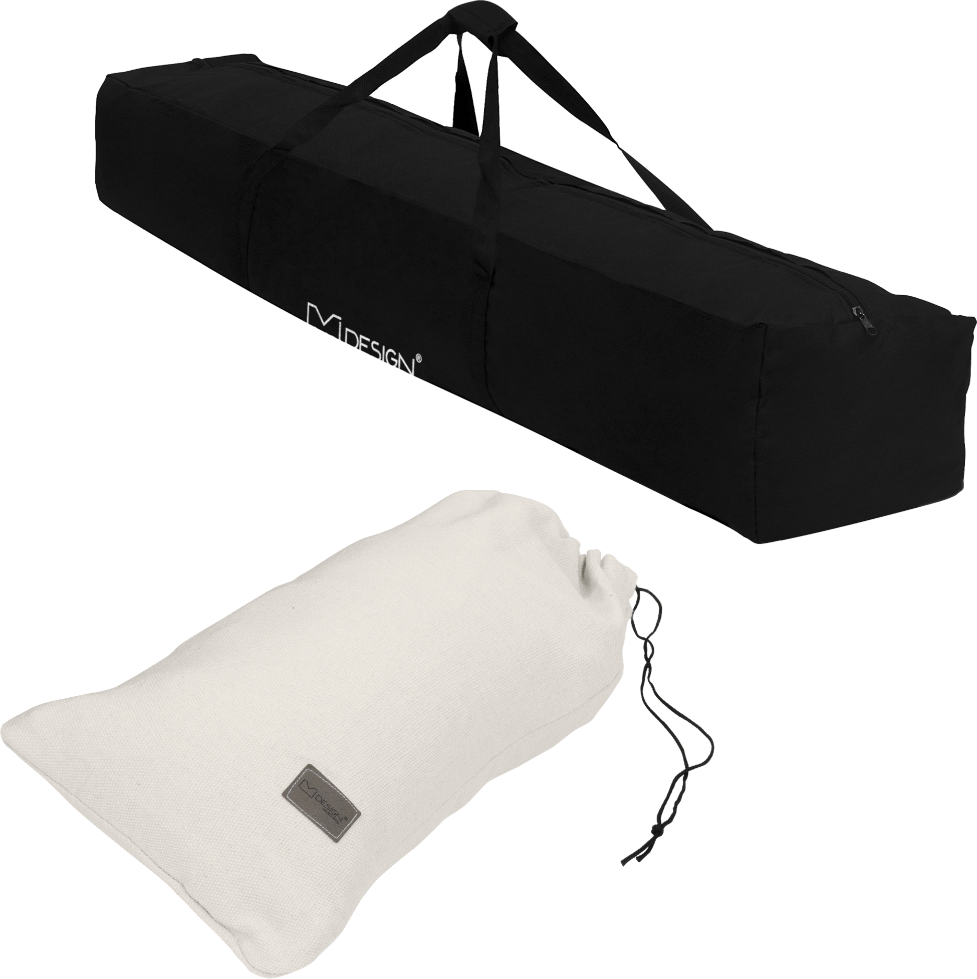 ML DESIGN, Ml-design Double Hammock With Steel Frame, Beige, Space For 2 People, Indoor Outdoor Use, Xxl