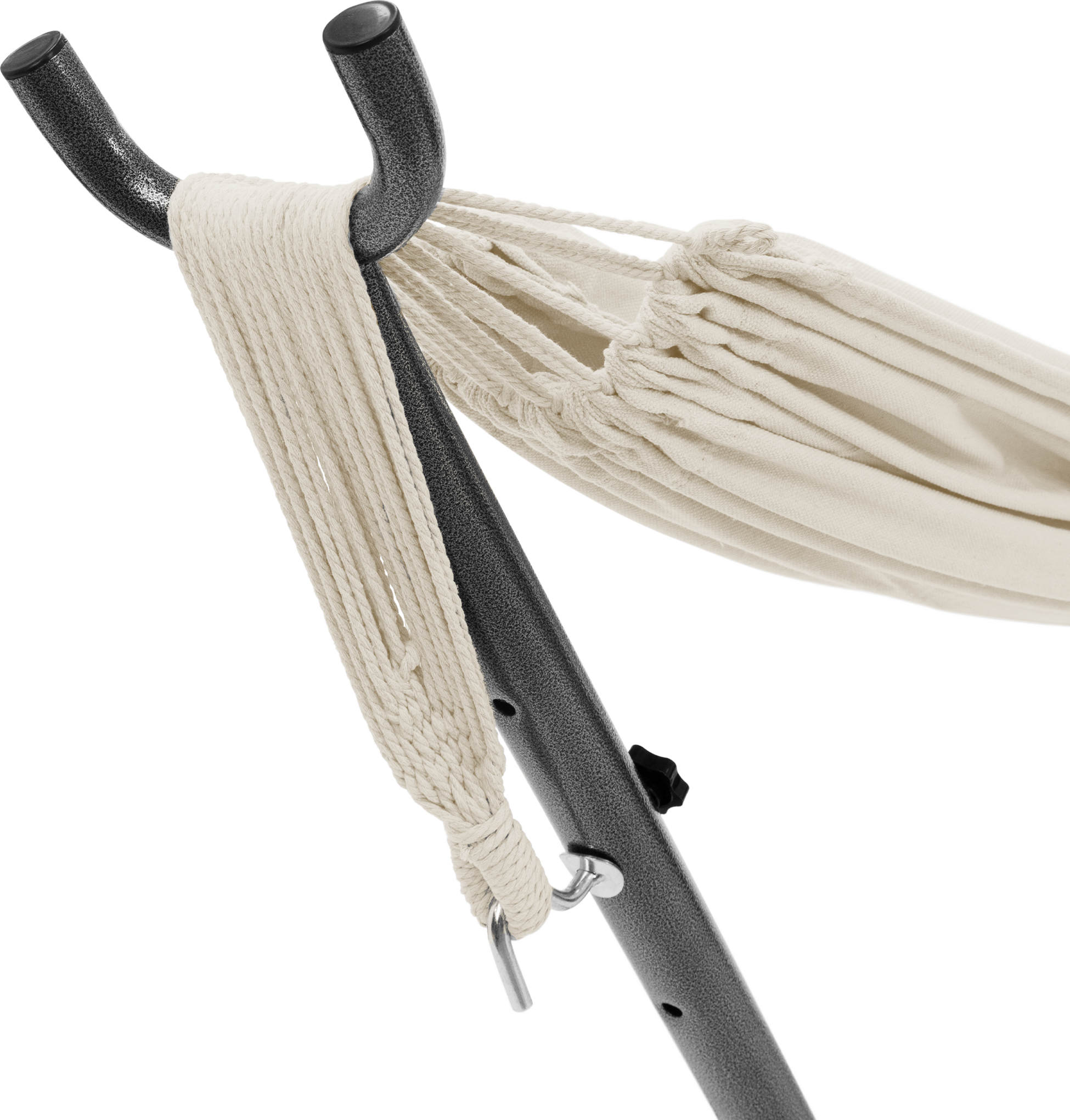 ML DESIGN, Ml-design Double Hammock With Steel Frame, Beige, Space For 2 People, Indoor Outdoor Use, Xxl