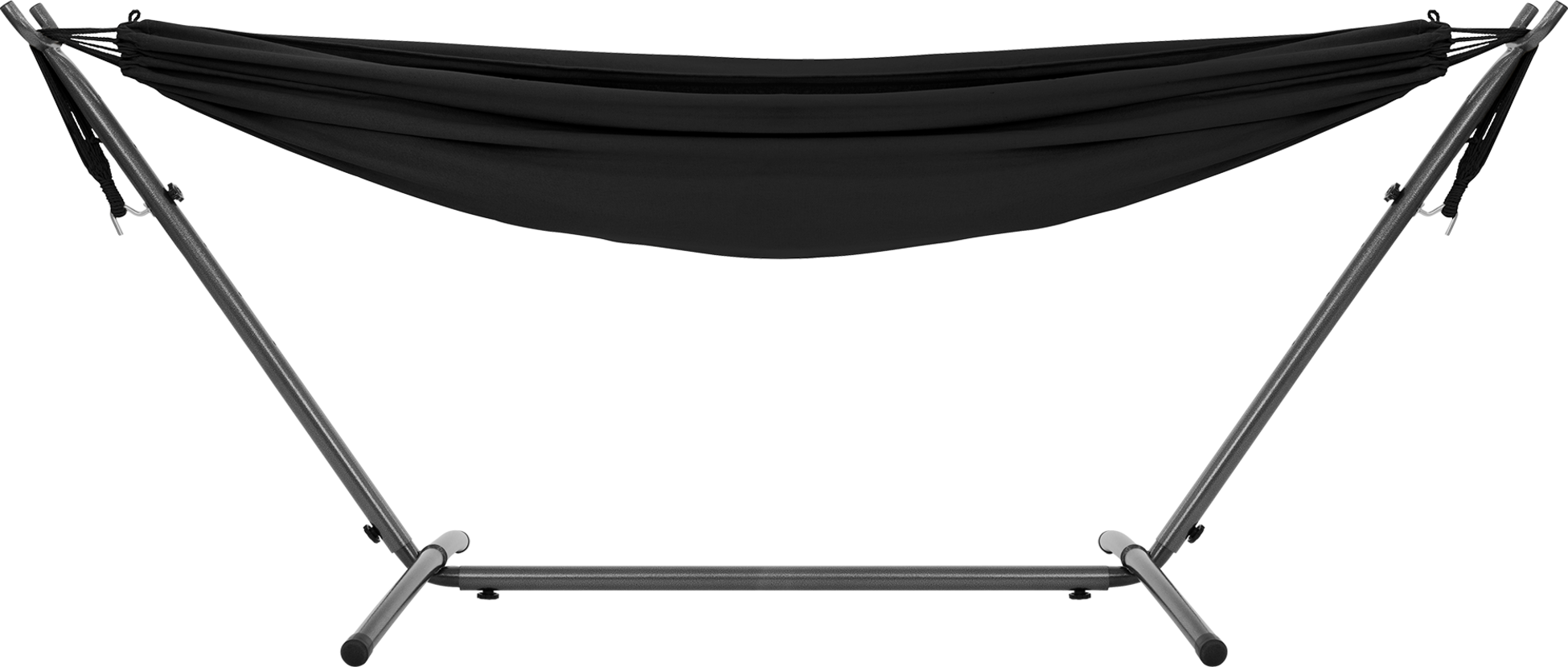 ML DESIGN, Ml-design Double Hammock With Steel Frame, Black, Space For 2 People, Indoor Outdoor Use, Xxl