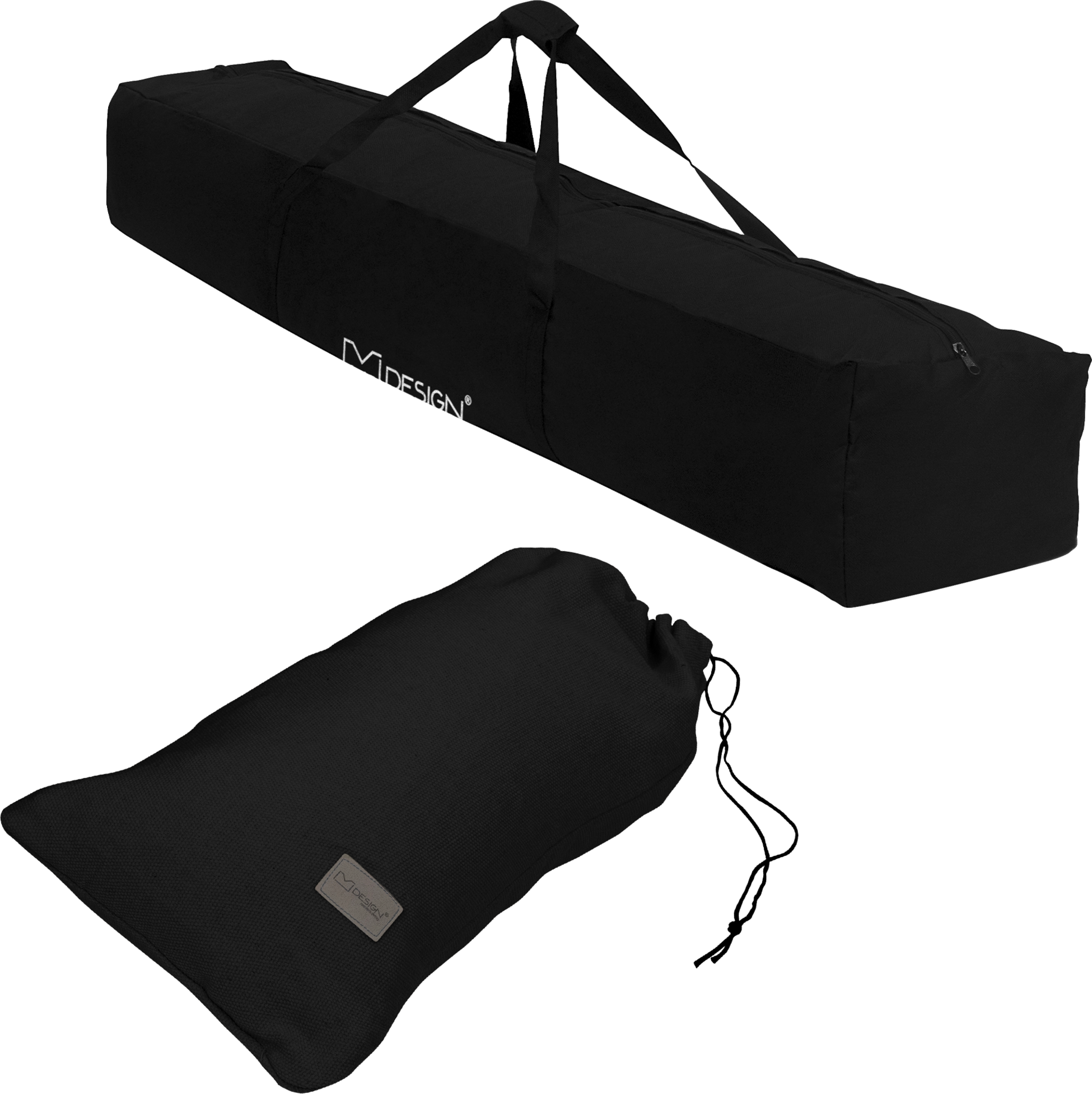 ML DESIGN, Ml-design Double Hammock With Steel Frame, Black, Space For 2 People, Indoor Outdoor Use, Xxl