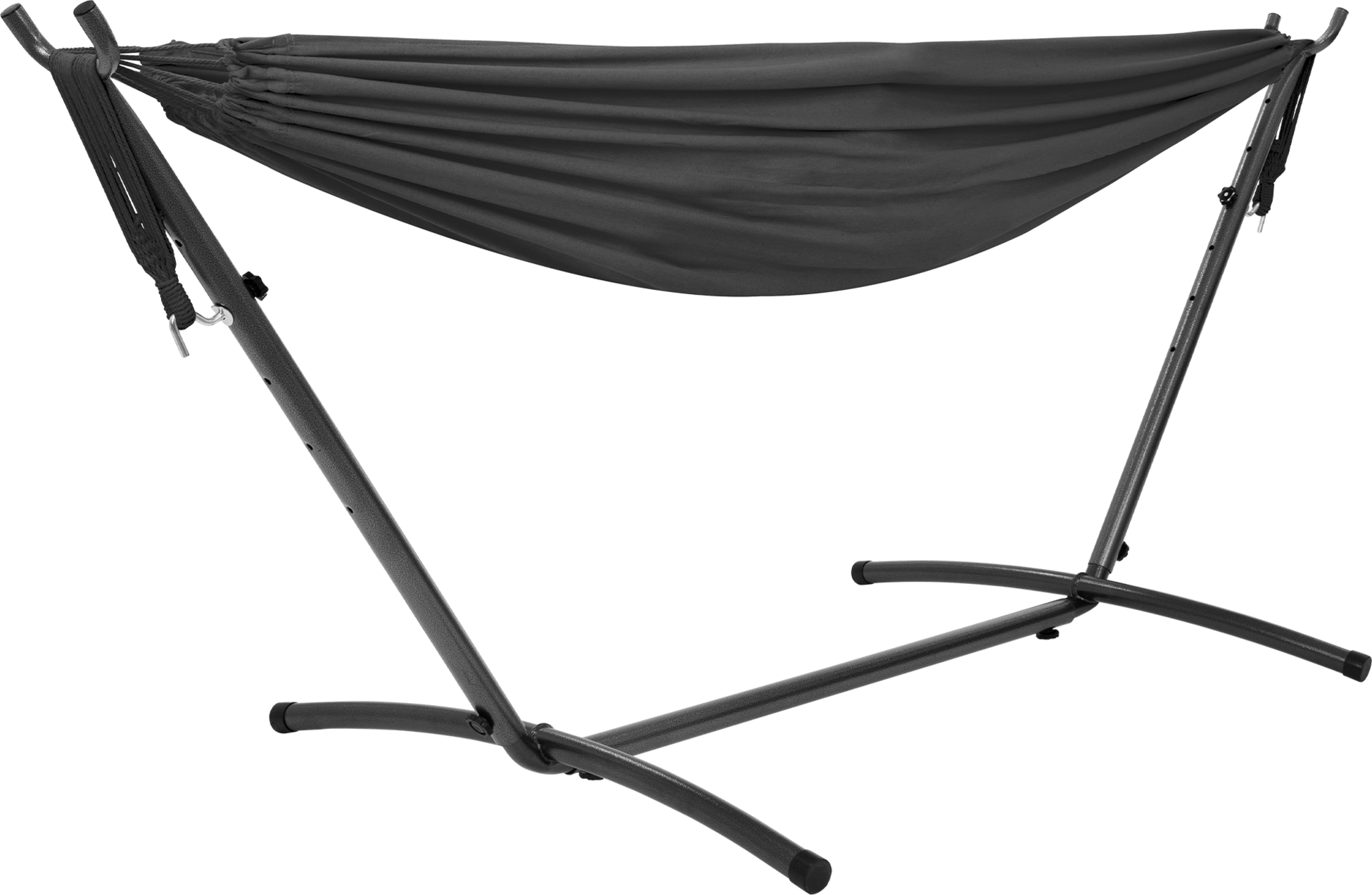 ML DESIGN, Ml-design Double Hammock With Steel Frame, Dark Grey, Space For 2 People, Indoor Outdoor Use, Xxl
