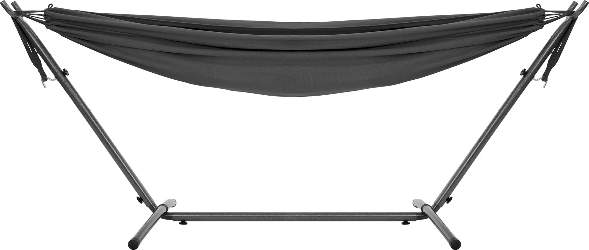 ML DESIGN, Ml-design Double Hammock With Steel Frame, Dark Grey, Space For 2 People, Indoor Outdoor Use, Xxl