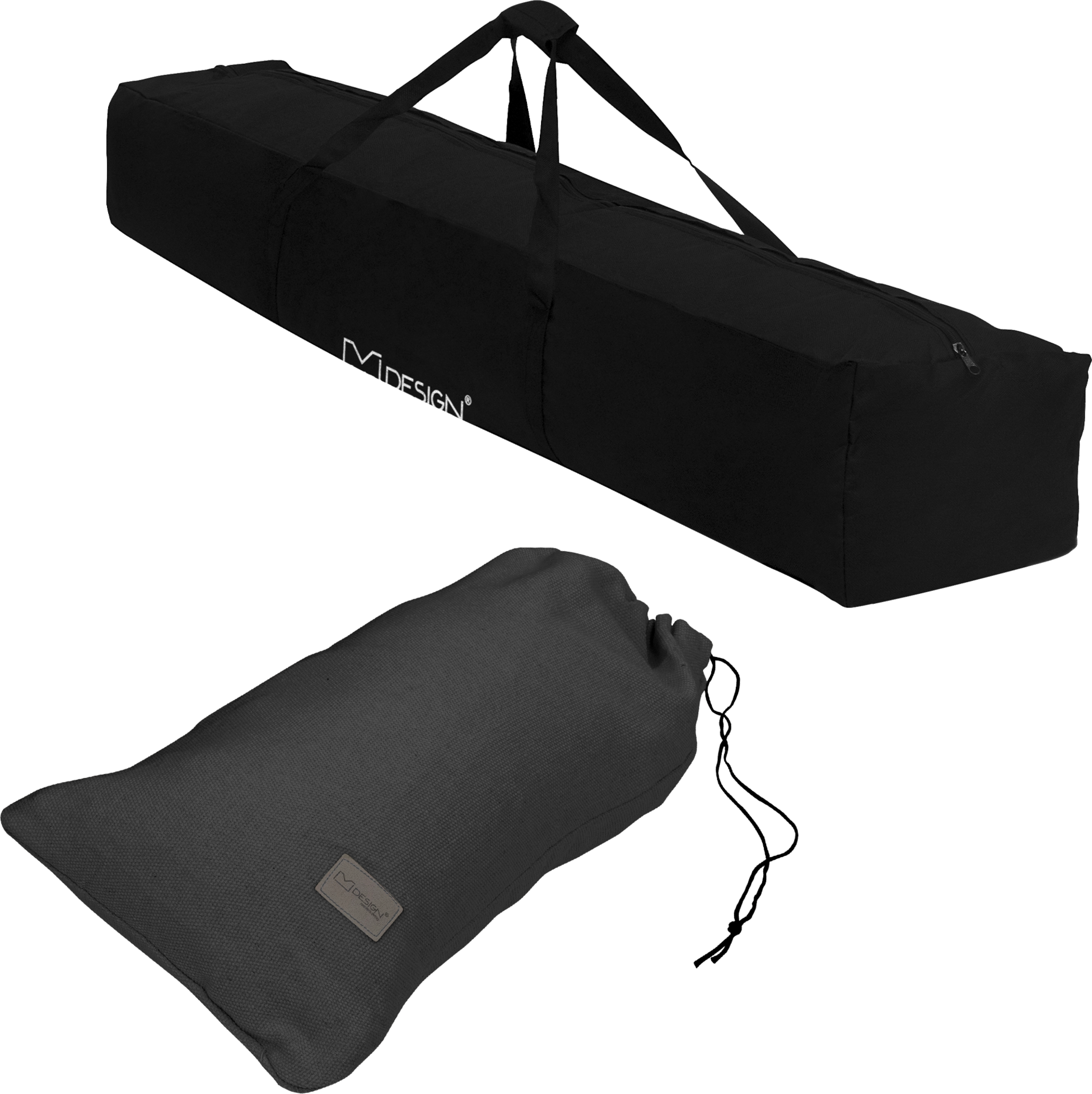 ML DESIGN, Ml-design Double Hammock With Steel Frame, Dark Grey, Space For 2 People, Indoor Outdoor Use, Xxl