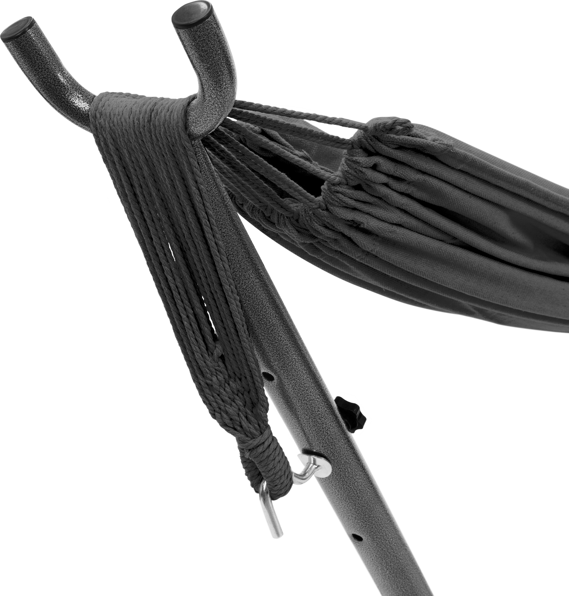 ML DESIGN, Ml-design Double Hammock With Steel Frame, Dark Grey, Space For 2 People, Indoor Outdoor Use, Xxl