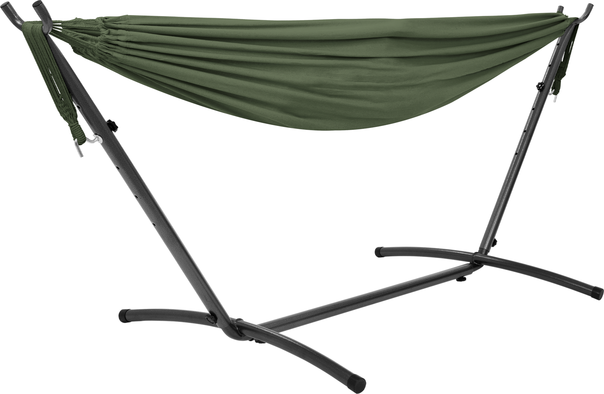 ML DESIGN, Ml-design Double Hammock With Steel Frame, Khaki, Space For 2 People, Indoor Outdoor Use, Xxl