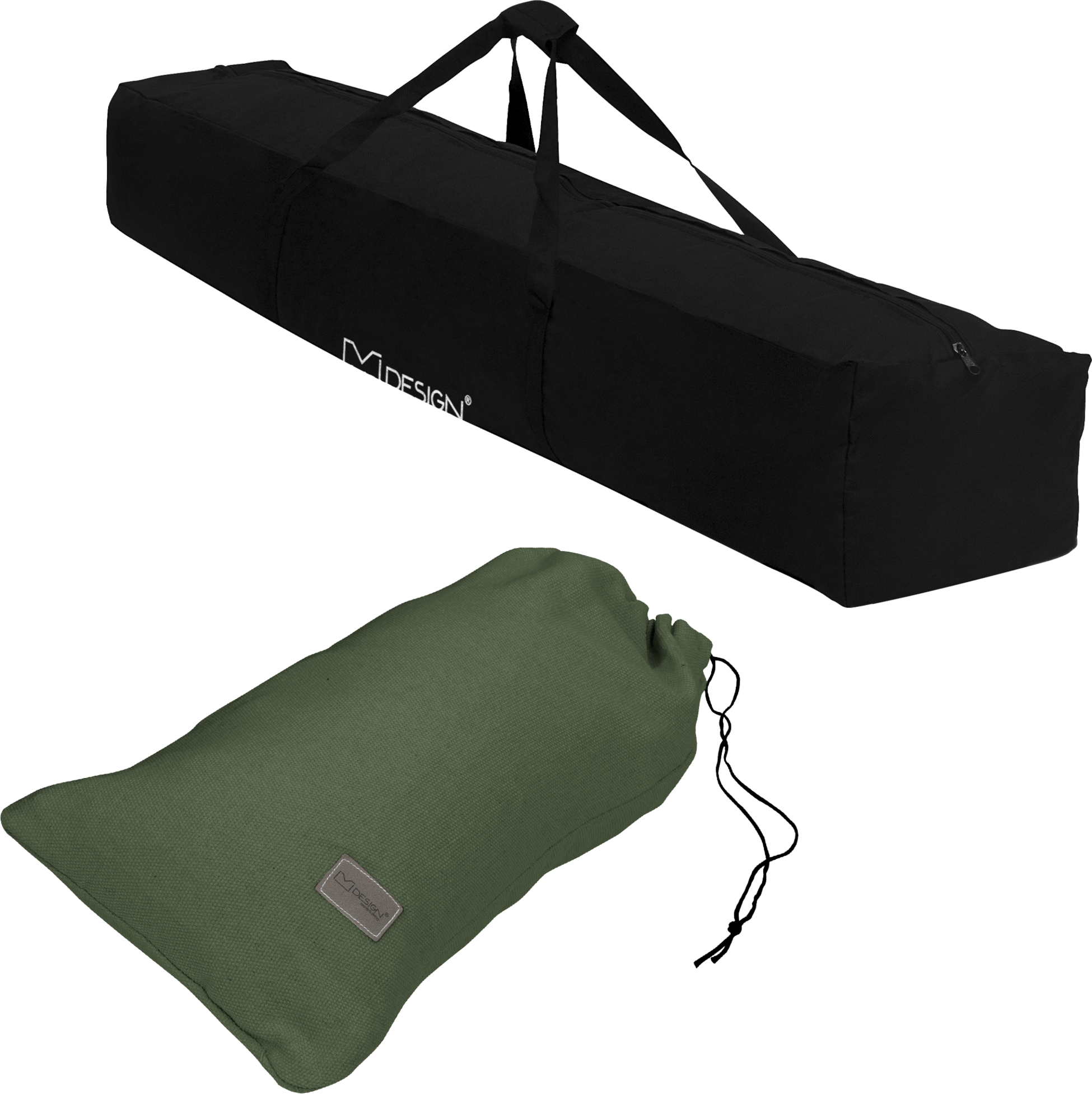 ML DESIGN, Ml-design Double Hammock With Steel Frame, Khaki, Space For 2 People, Indoor Outdoor Use, Xxl