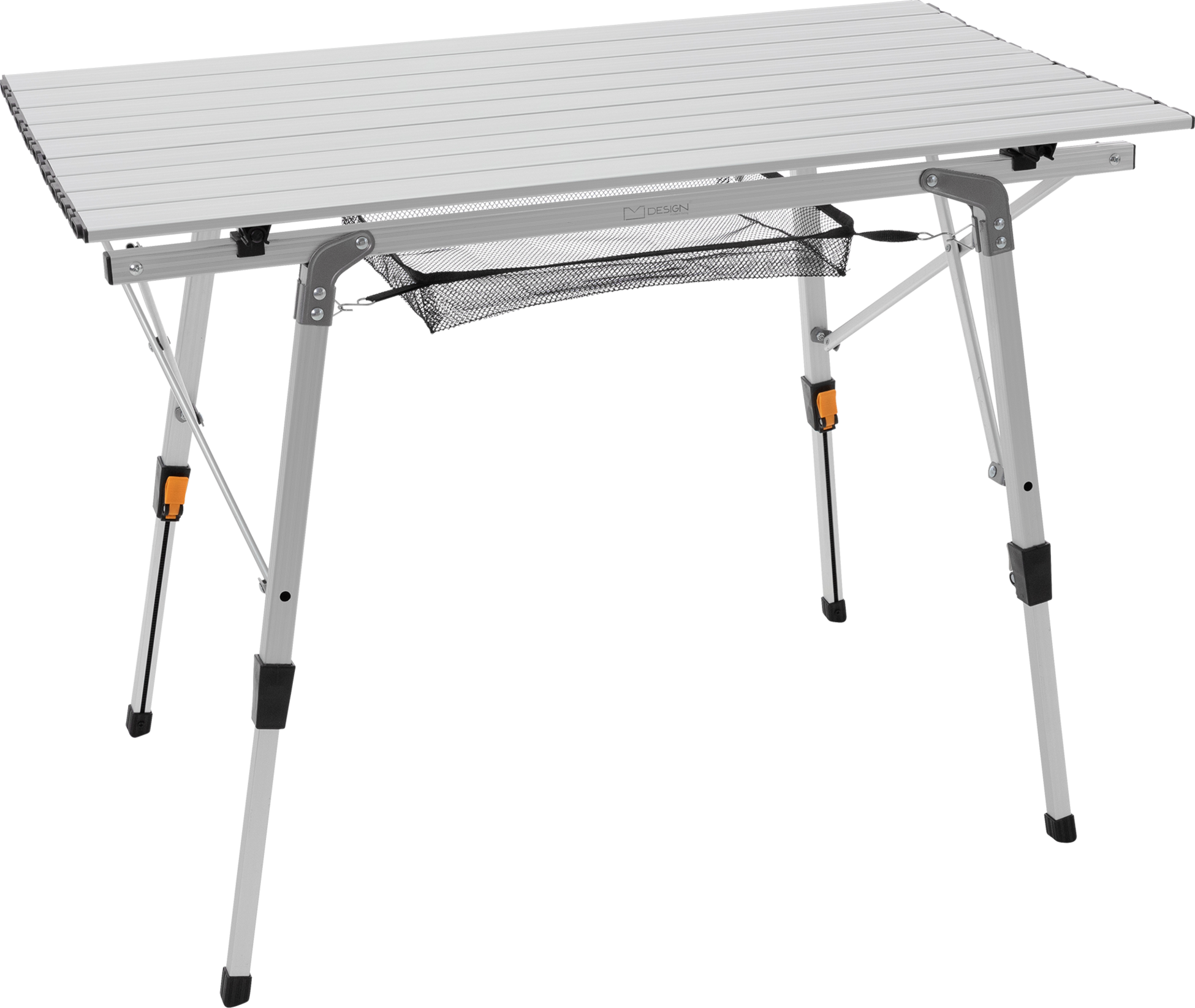 ML DESIGN, Ml-design Folding Camping Table, Silver, 90 X 51.5 Cm, Height Adjustable Aluminium Frame 46&ndash;66.5 Cm