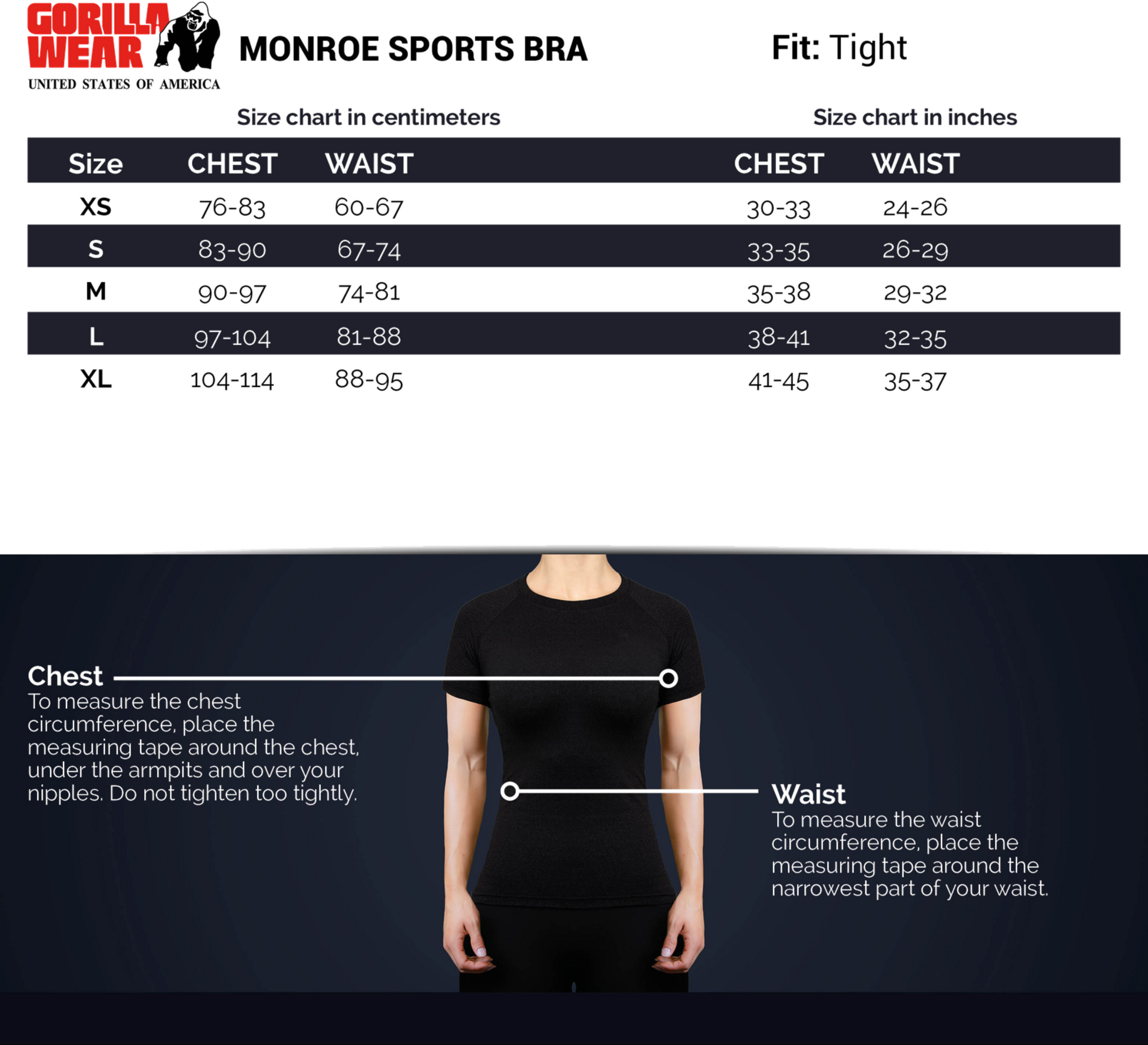 GORILLA WEAR, Monroe Sports Bra