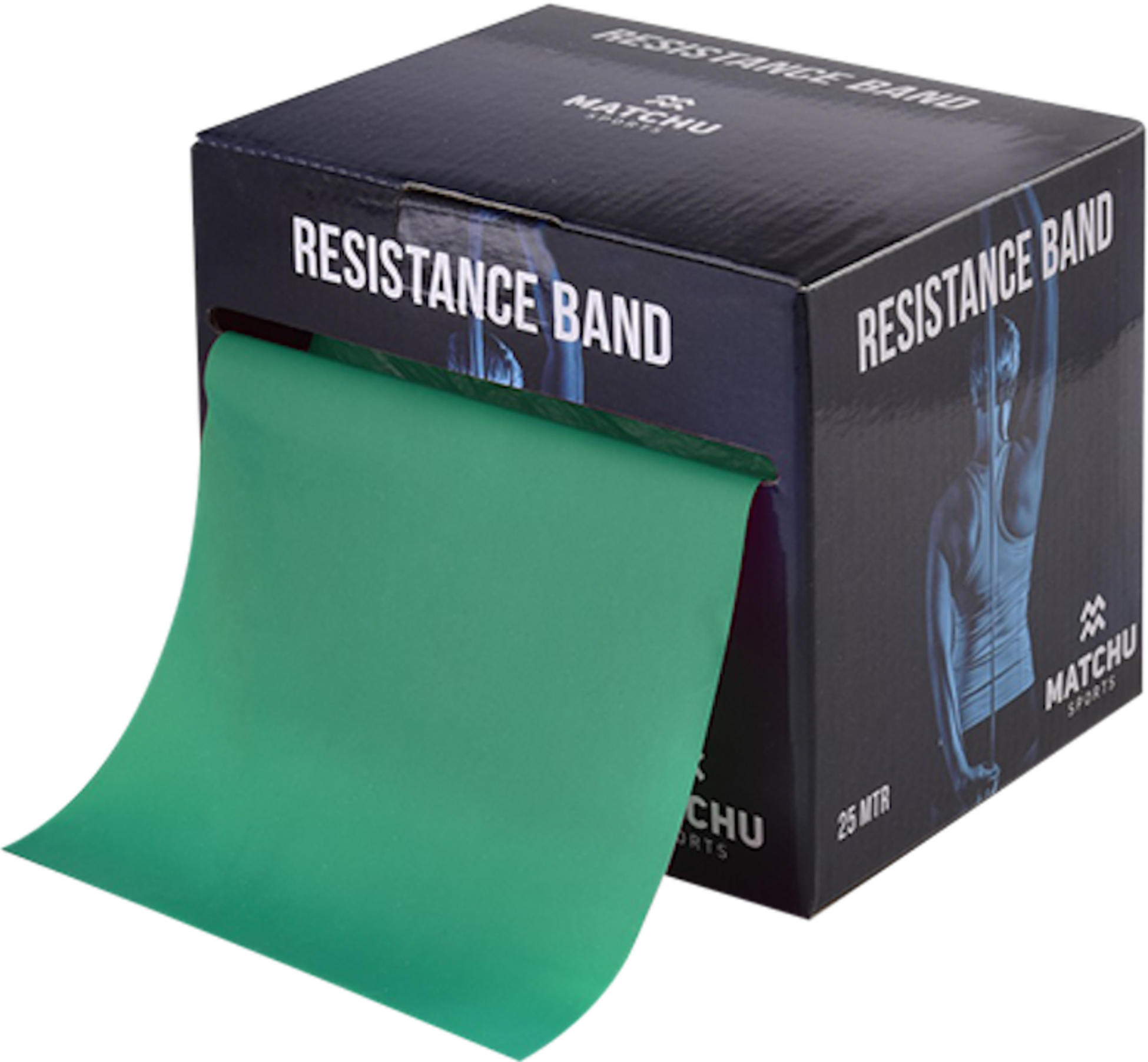 MATCHU SPORTS, Motst&aring;ndsband - 25 Meter - Gr&ouml;nt