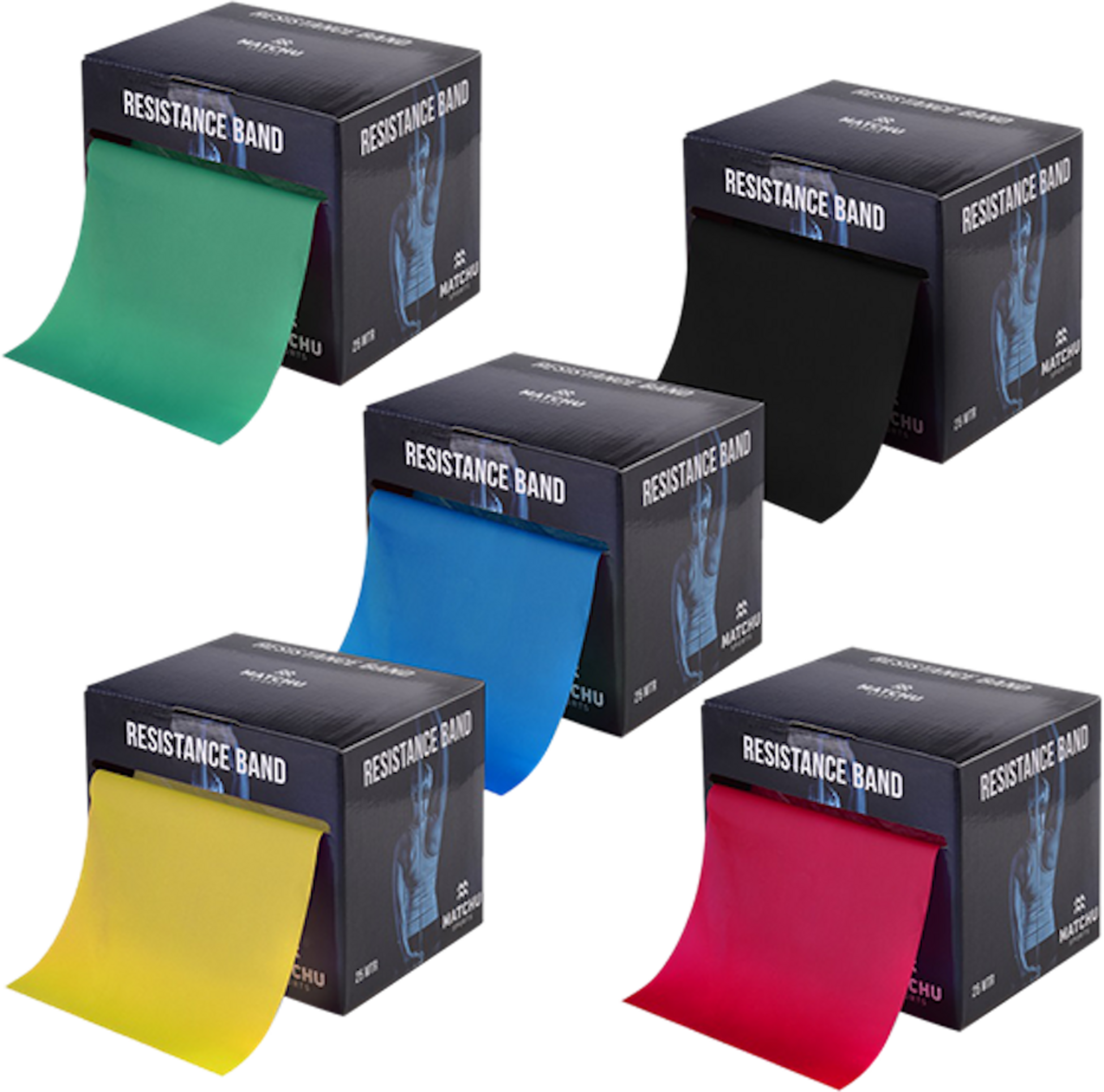 MATCHU SPORTS, Motst&aring;ndsband - 25 Meter - Gr&ouml;nt