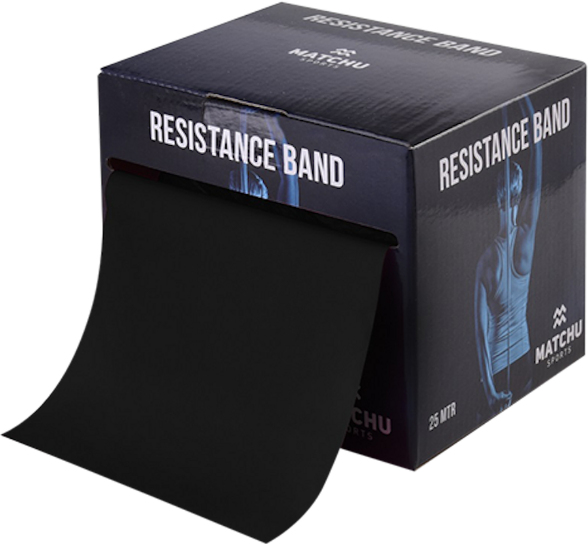 MATCHU SPORTS, Motståndsband - 25 Meter - Svart