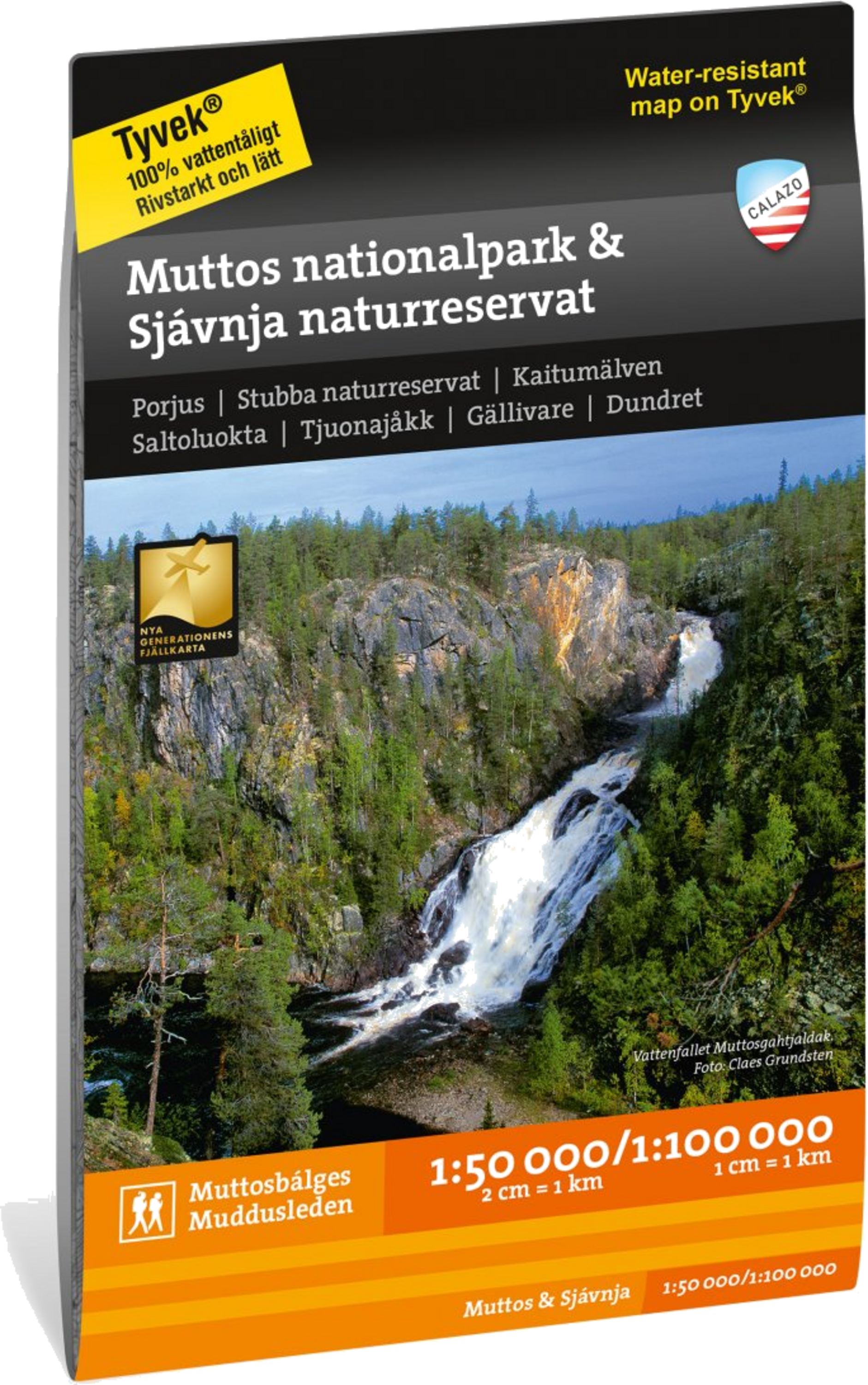 CALAZO, Muddus Nationalpark  Sjávnja Naturreservat 1:50.000  1:100.000
