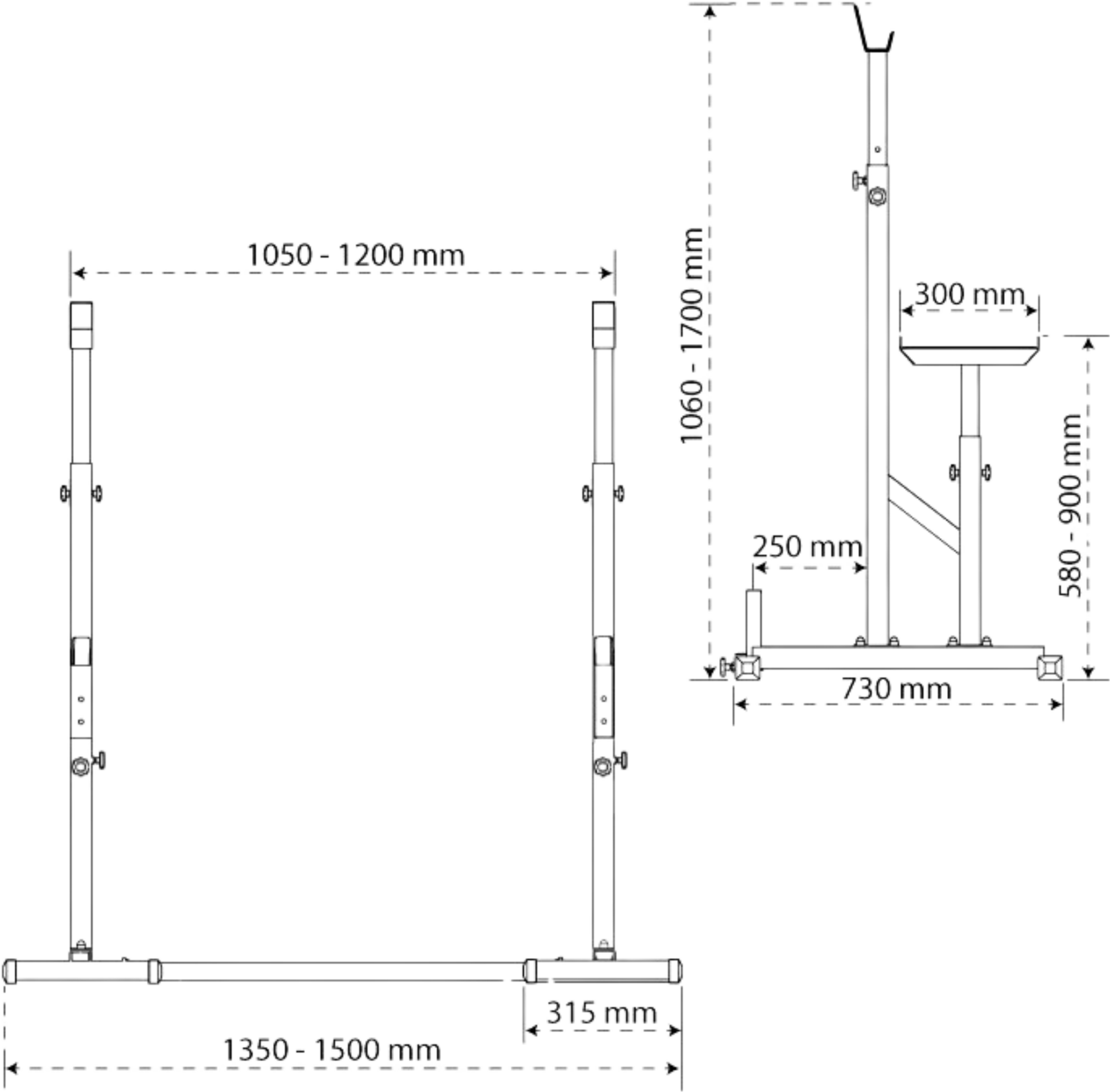 K-SPORT, Multi Squat Rack Justerbar