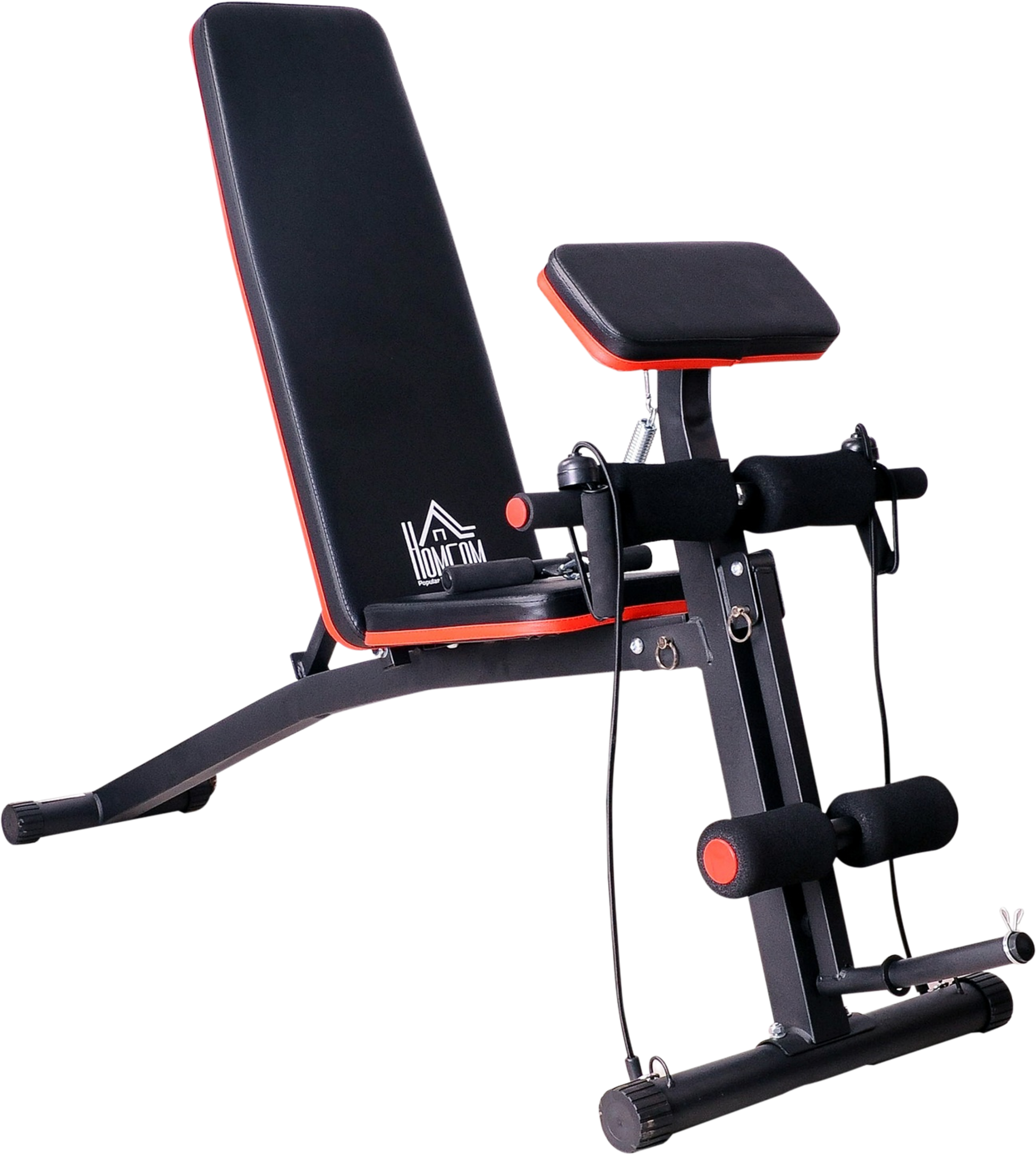NORTHIX, Multifunction Weight Bench Multi-gym With Spring Booster Training Bench Weight Up To 120kg Black 54