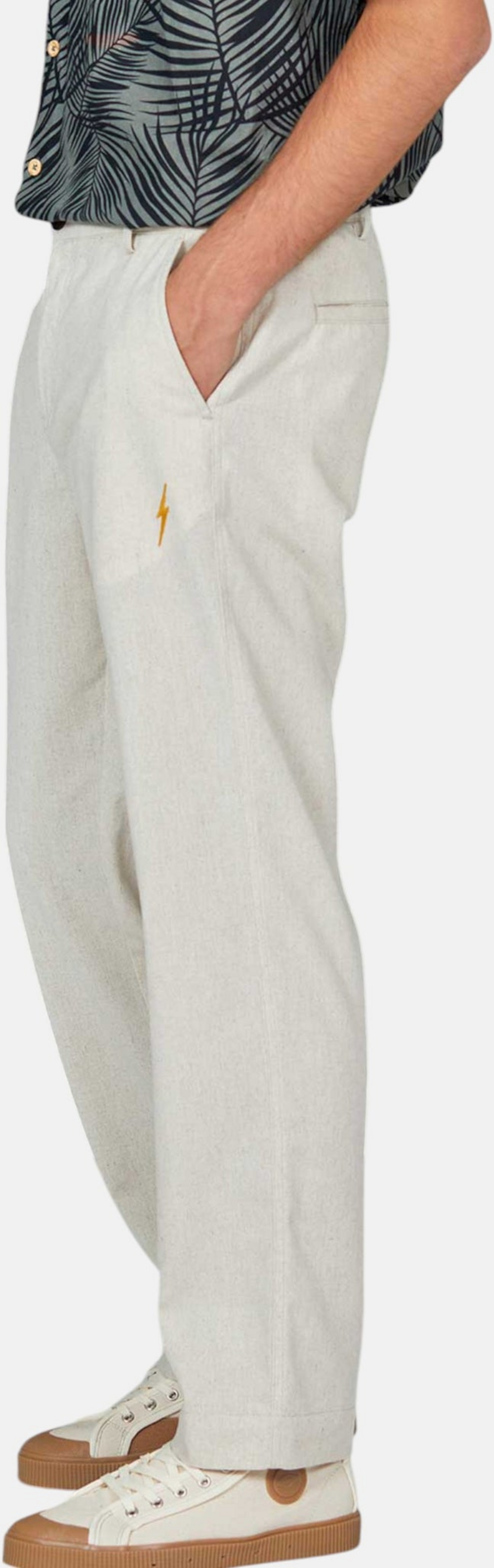 LIGHTNING BOLT, Neutral Button Trousers