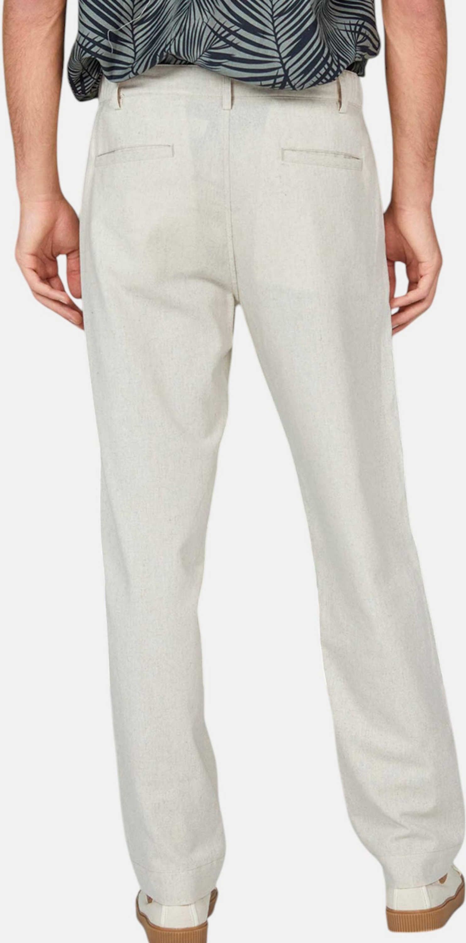 LIGHTNING BOLT, Neutral Button Trousers