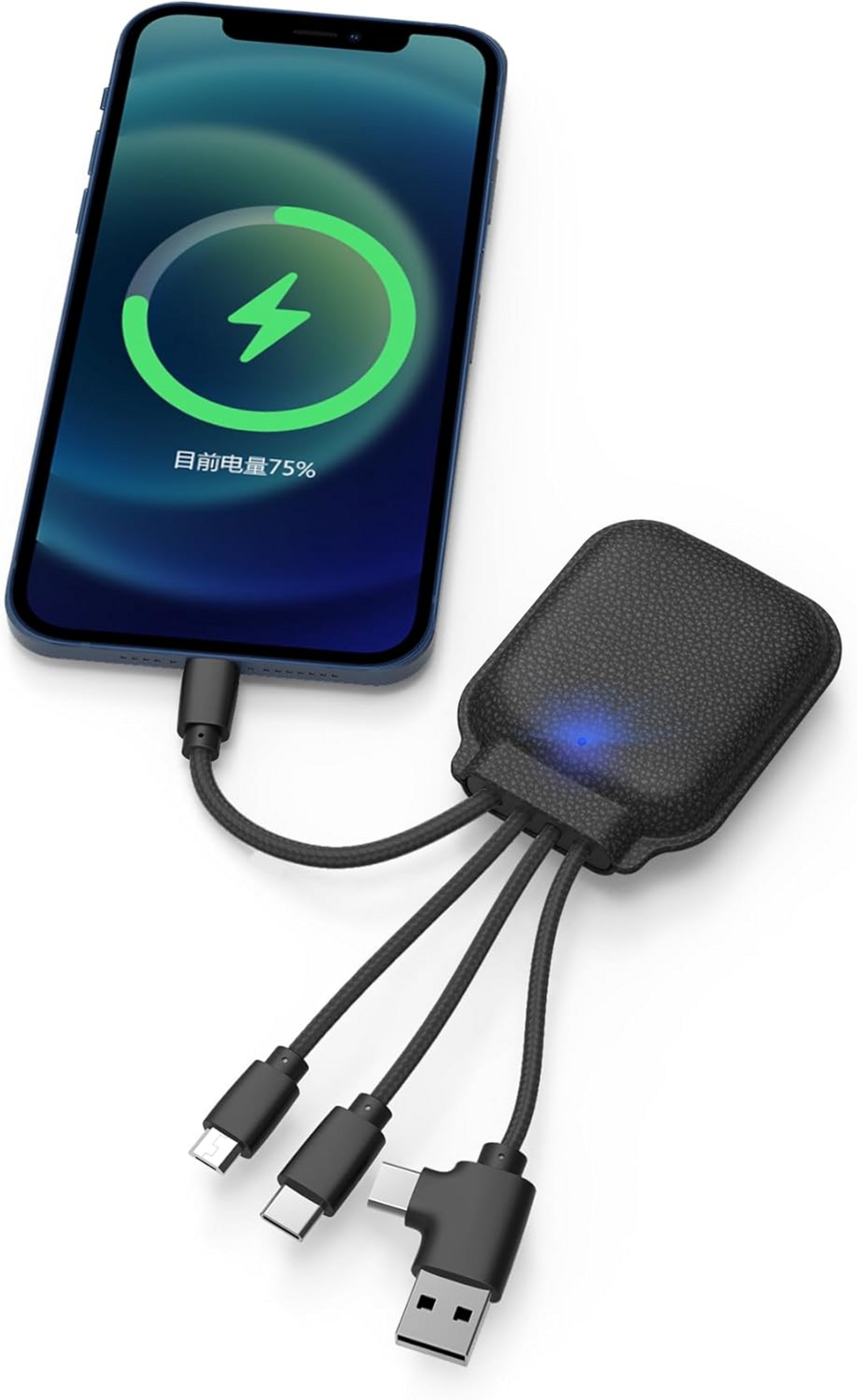 XOOPAR, Nfc-laddningskabel - 3000 Mah Externt Batteri Multi Usb - In&eacute; Gamma