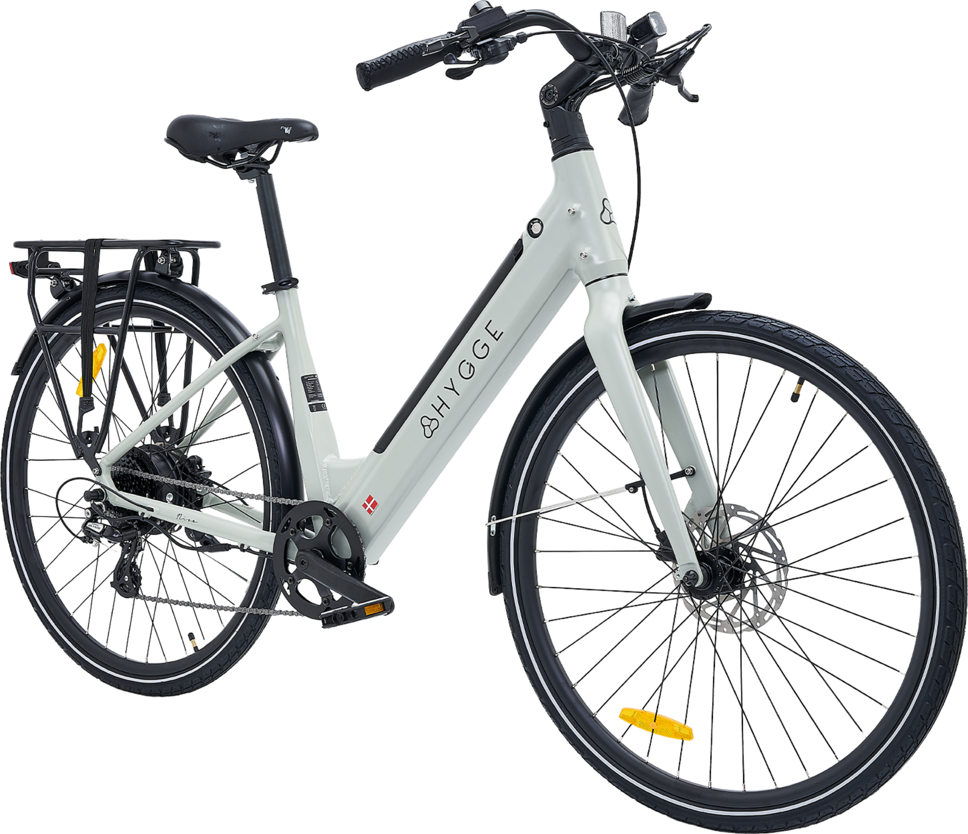HYGGE BIKES, Nivo Commuter 2025 – Urban Elcykel Med 48v 14ah Samsung-batteri – Mossgrå