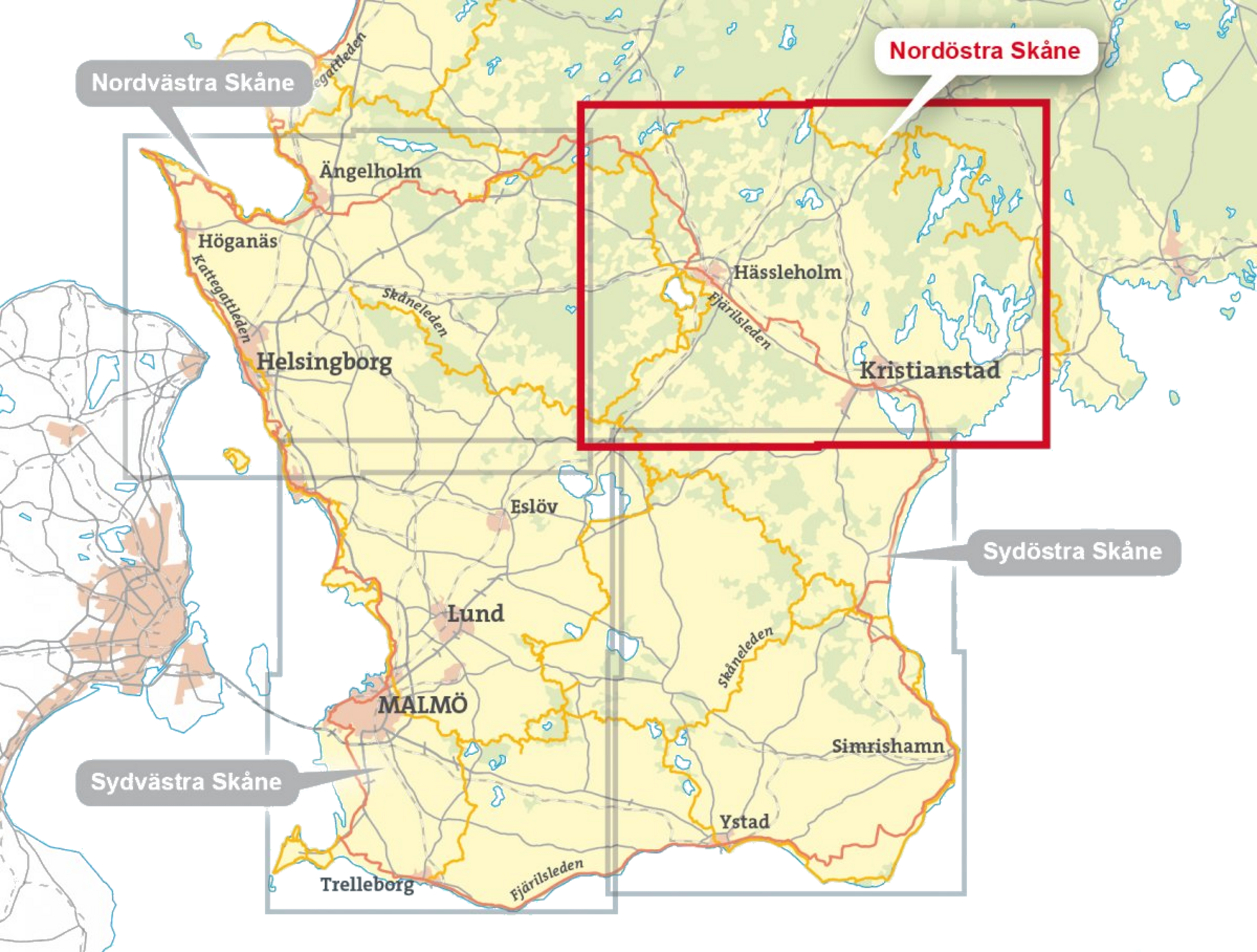 CALAZO, Nord&ouml;stra Sk&aring;ne 1:50.000