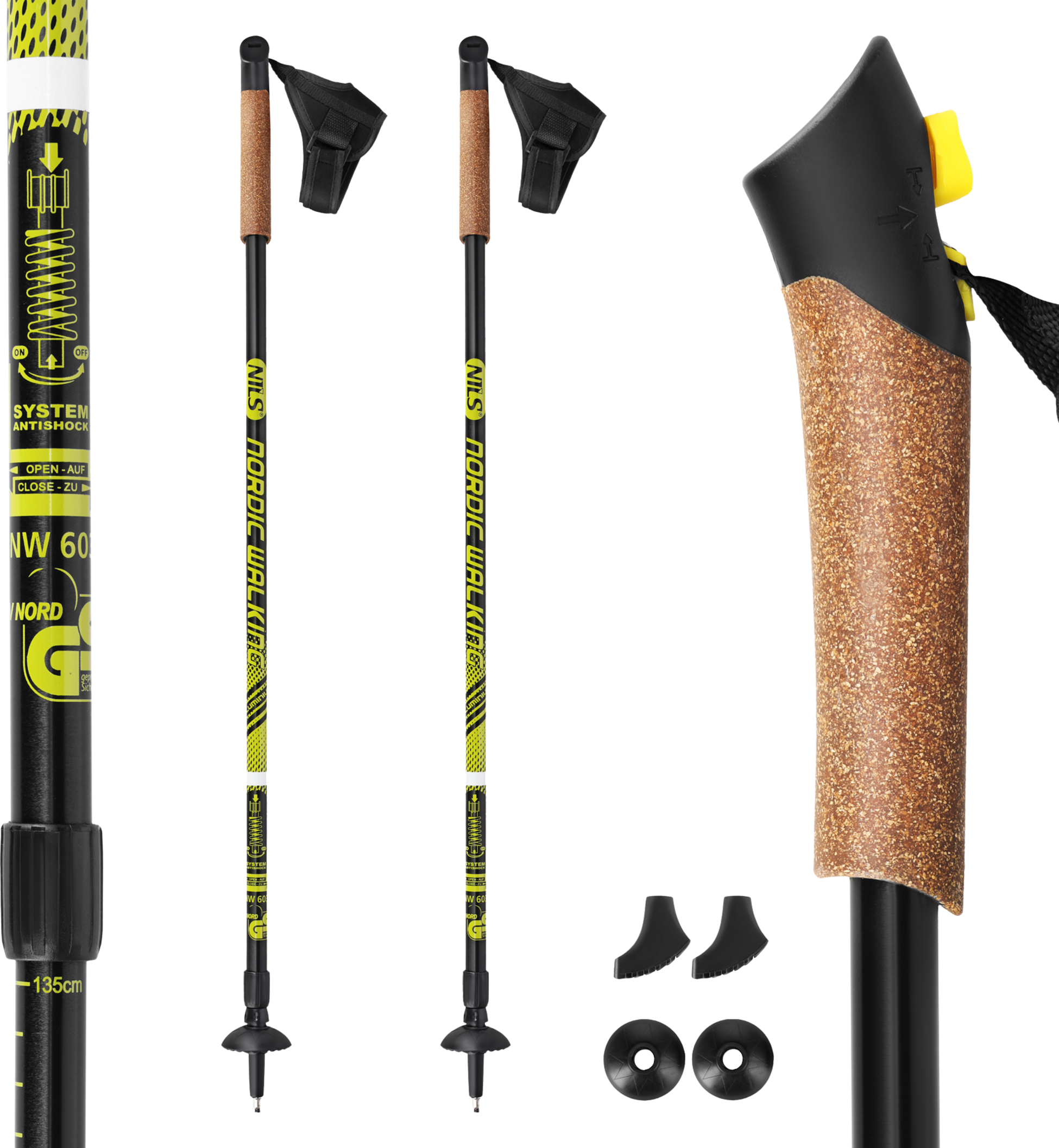 NORTHIX, Nordic Walking Poles, Adjustable, Lightweight