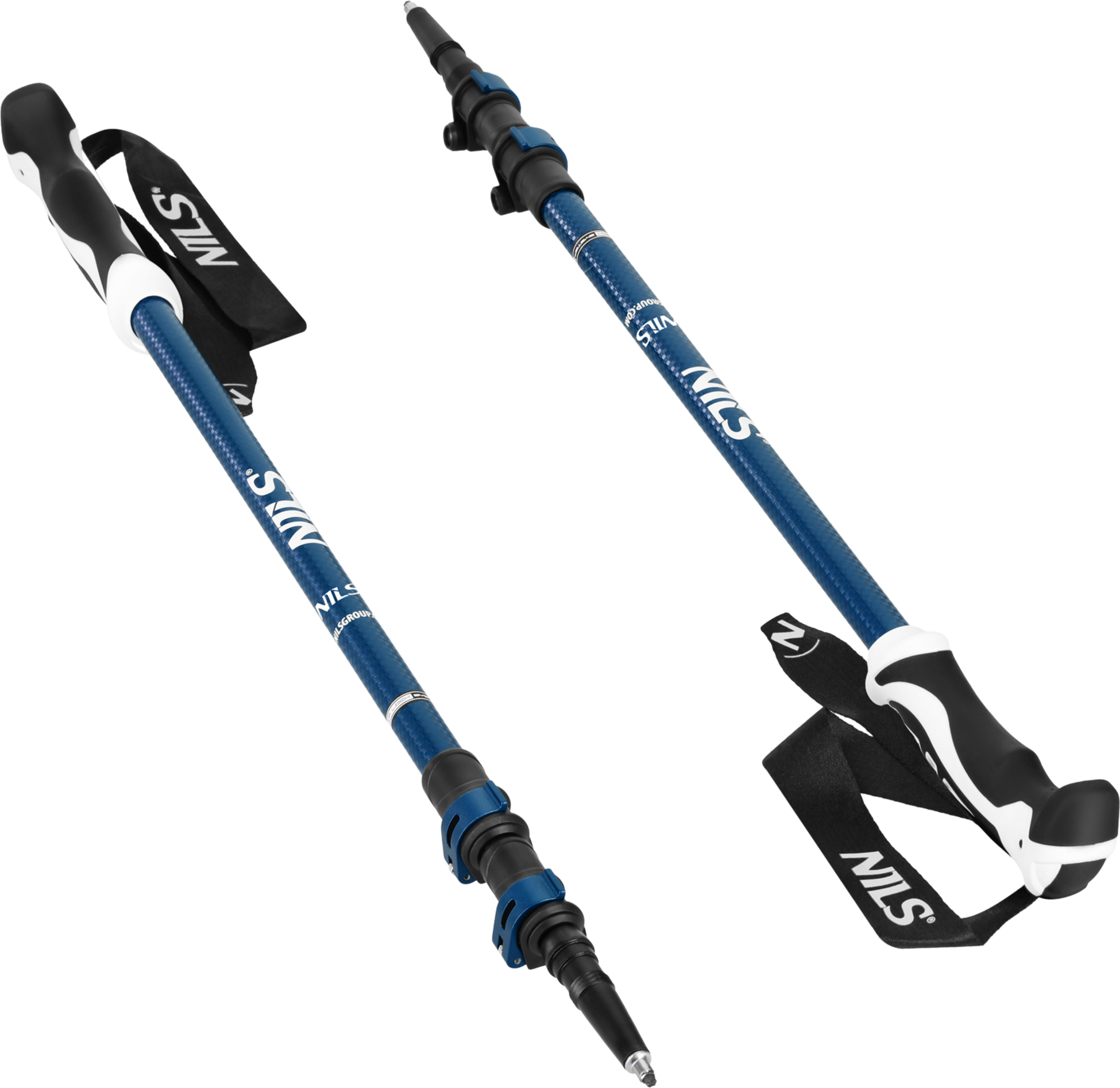 NORTHIX, Nordic Walking Poles, Blue Aluminum, Adjustable