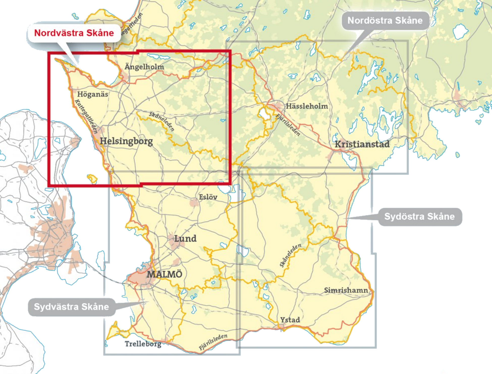 CALAZO, Nordvästra Skåne 1:50.000