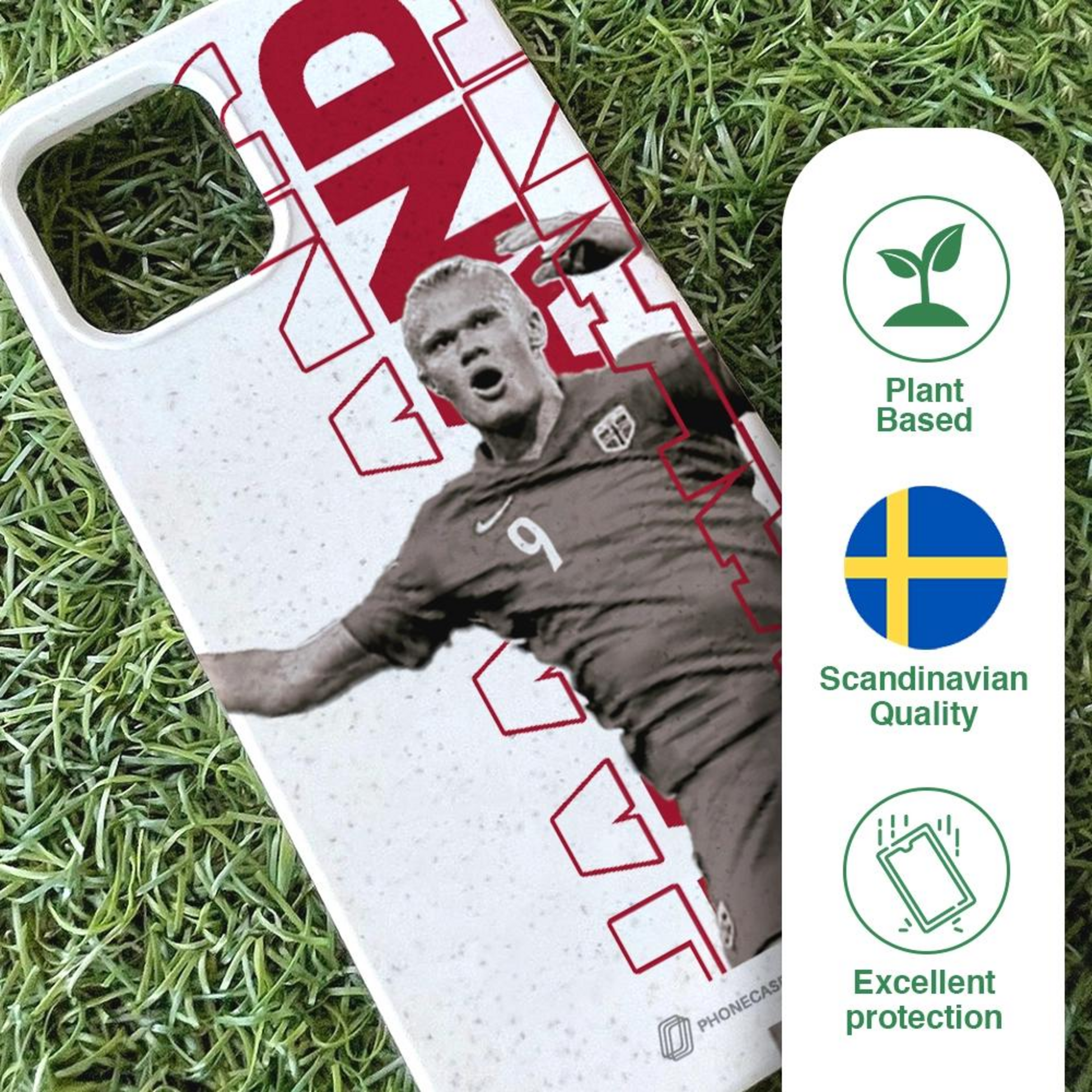 PHONECASES3D, Norges Fotballforbund Official Compostable Phone Case Design Haaland 36
