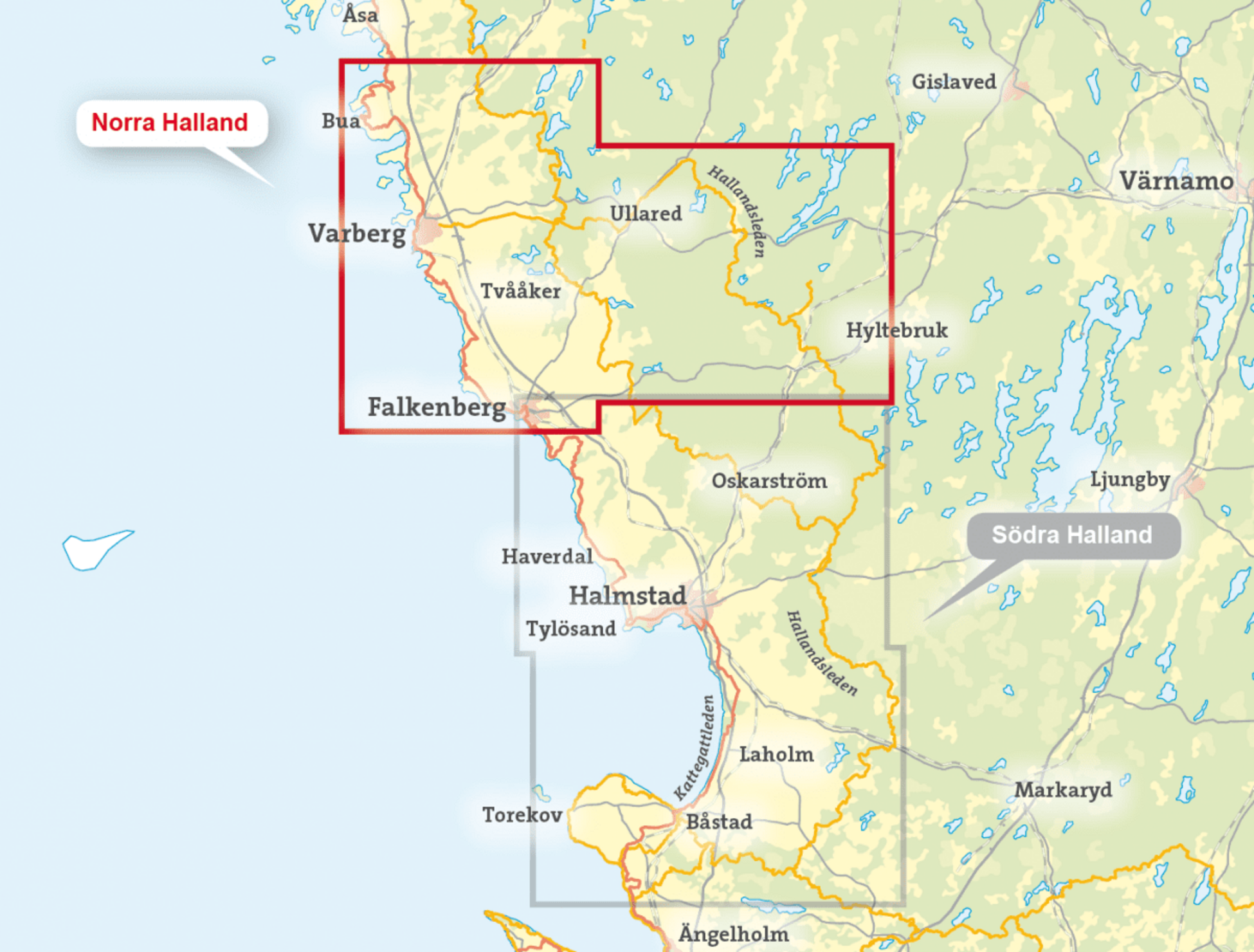 CALAZO, Norra Halland 1:50.000