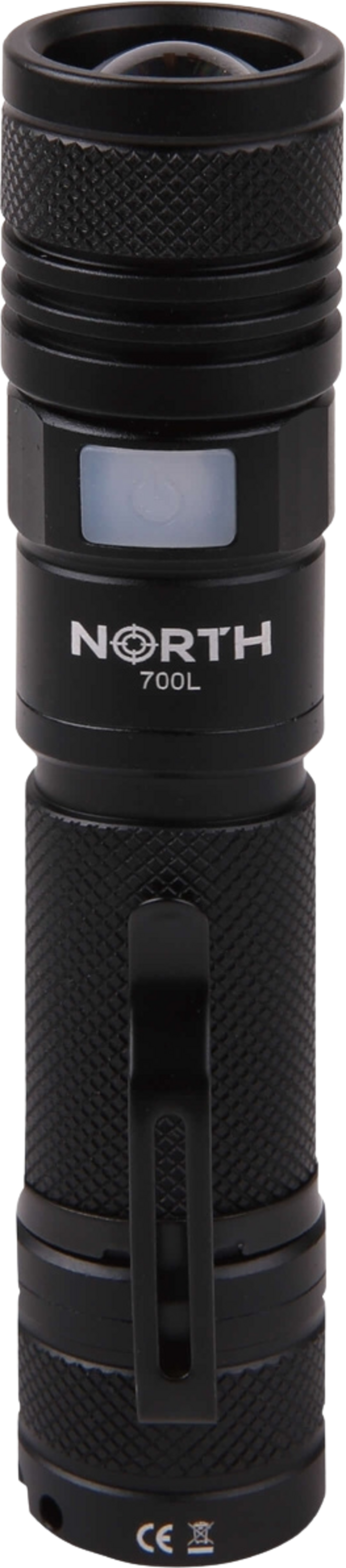 NORTH, North Flashlight 700lumen Zoom Black Aviation Aluminum 7w