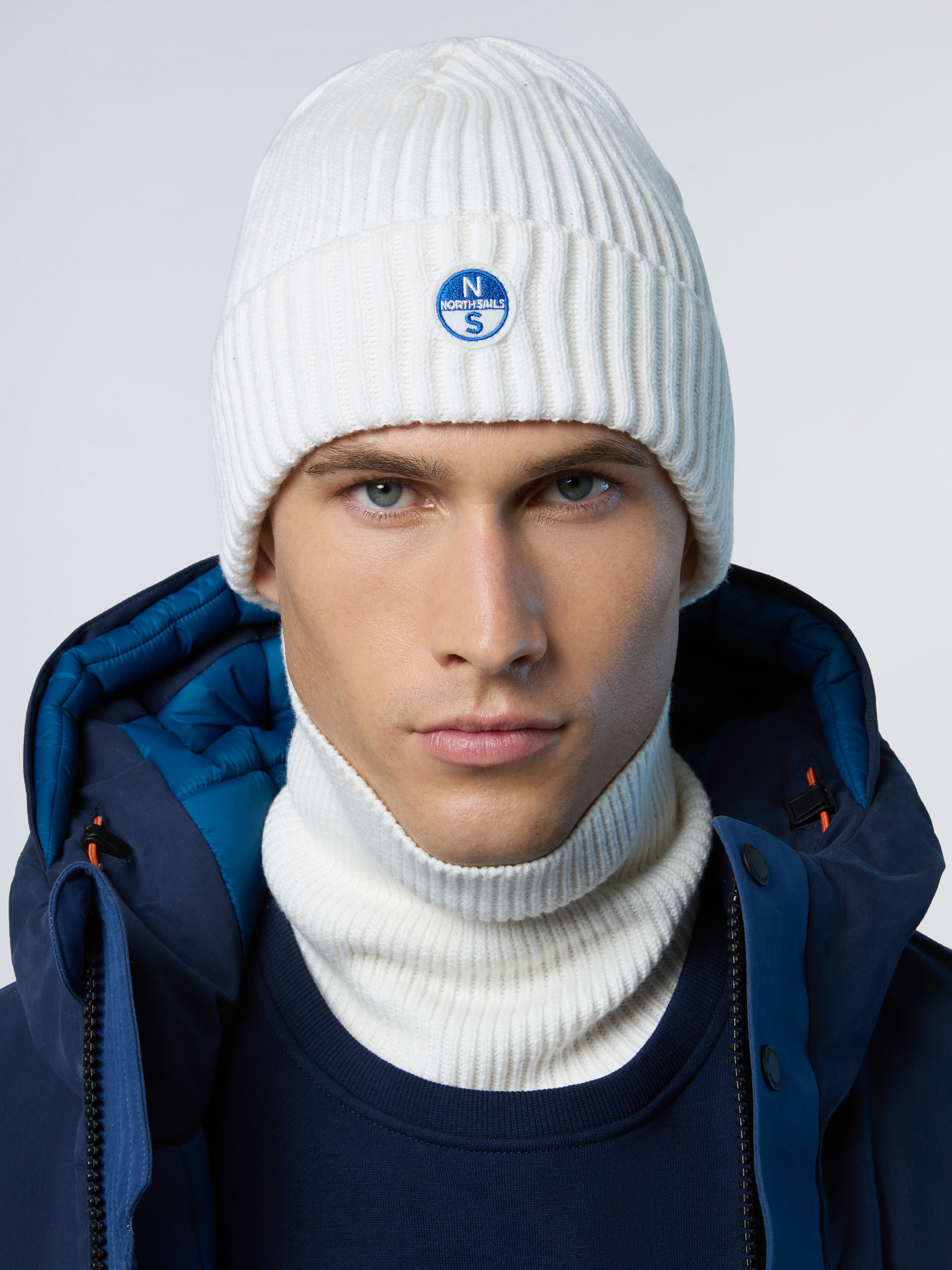 NORTH SAILS, North Sails Beanie Wide-rib Knit With Logo Patch