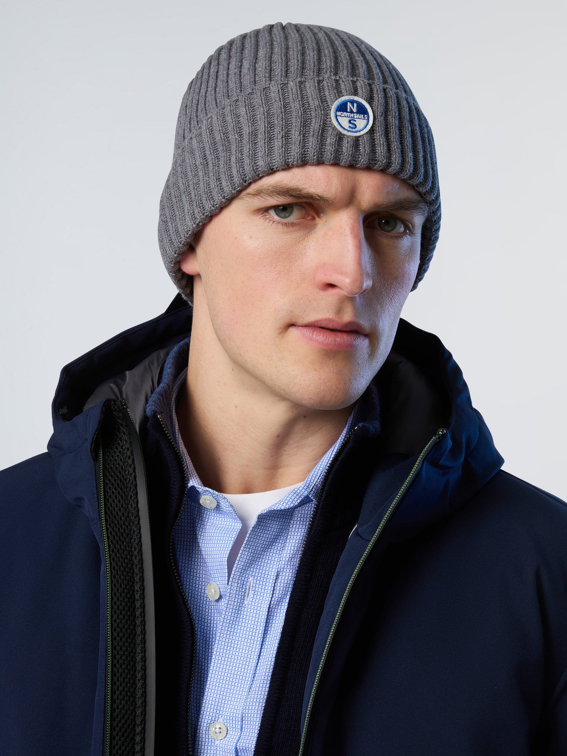 NORTH SAILS, North Sails Beanie Wide-rib Knit With Logo Patch