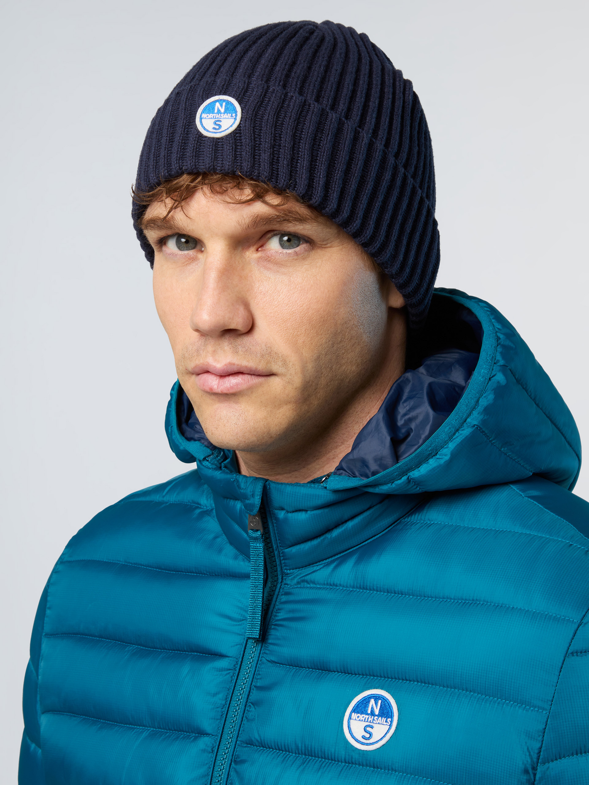 NORTH SAILS, North Sails Beanie Wide-rib Knit With Logo Patch