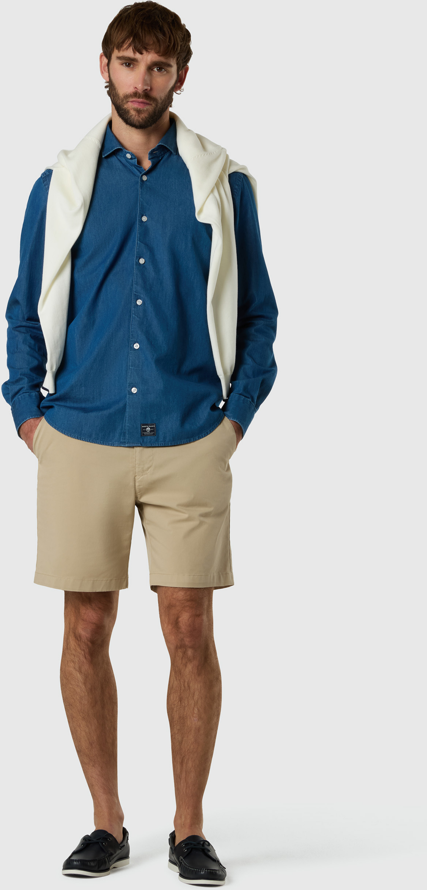 NORTH SAILS, North Sails Denim Shirt With Cutaway Collar