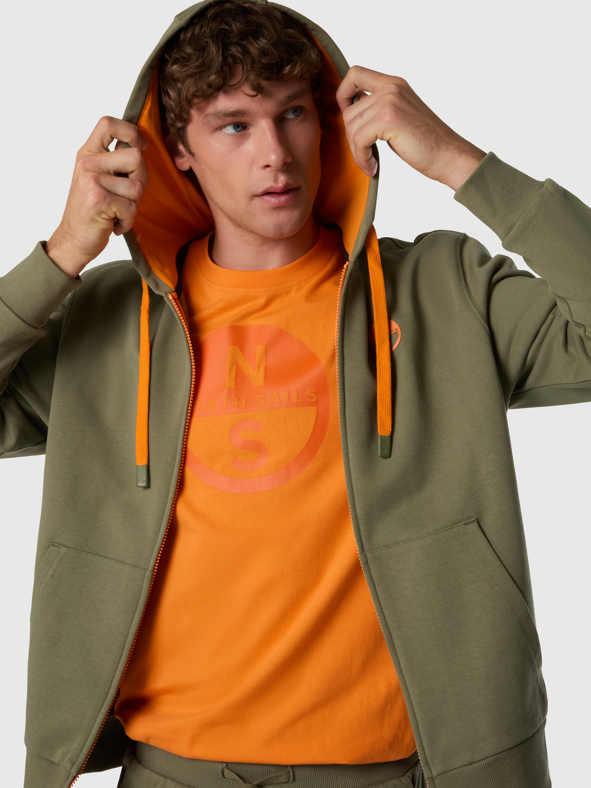 NORTH SAILS, North Sails Full-zip Hoodie With Contrast Logo