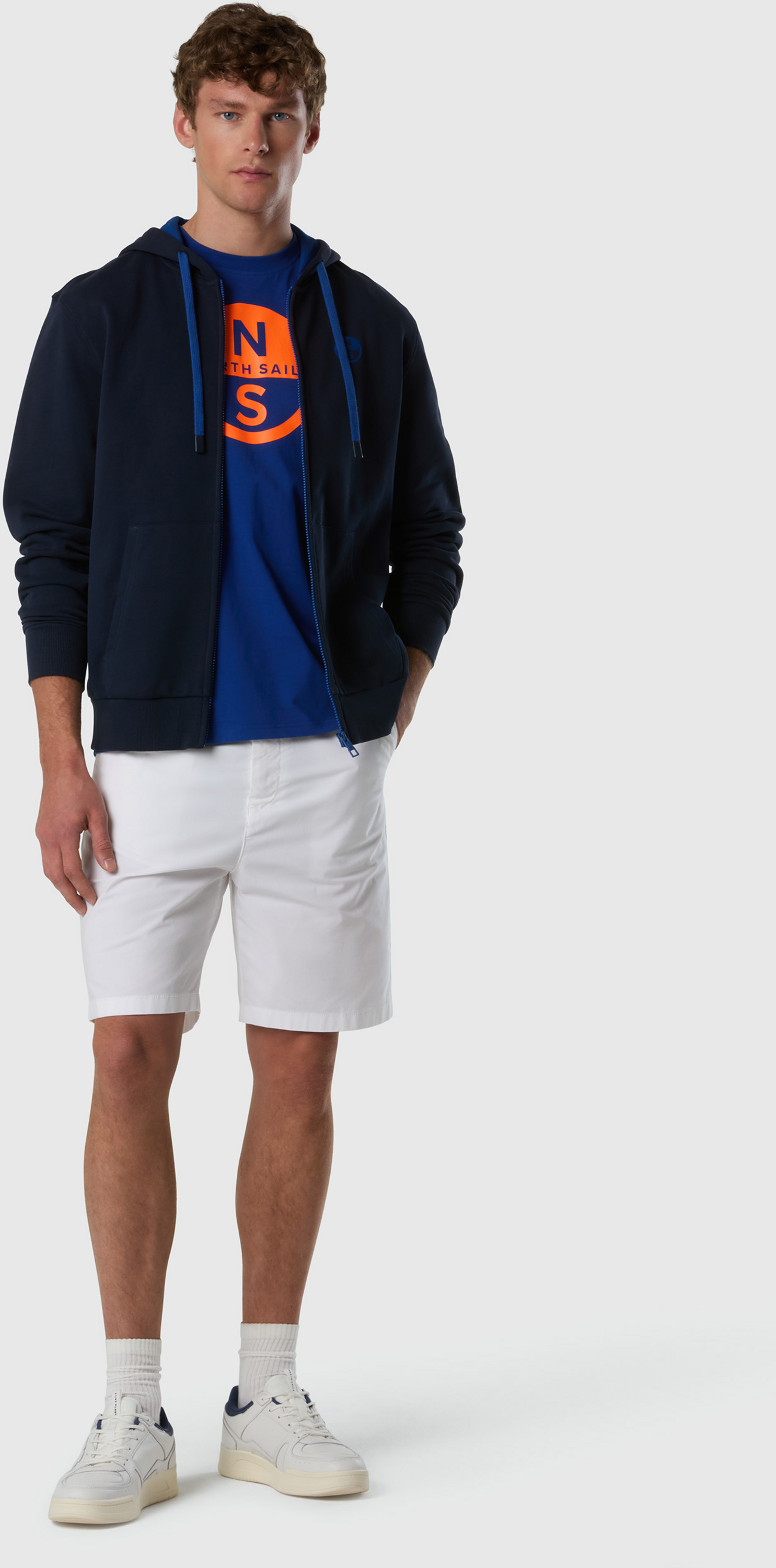 NORTH SAILS, North Sails Full-zip Hoodie With Contrast Logo