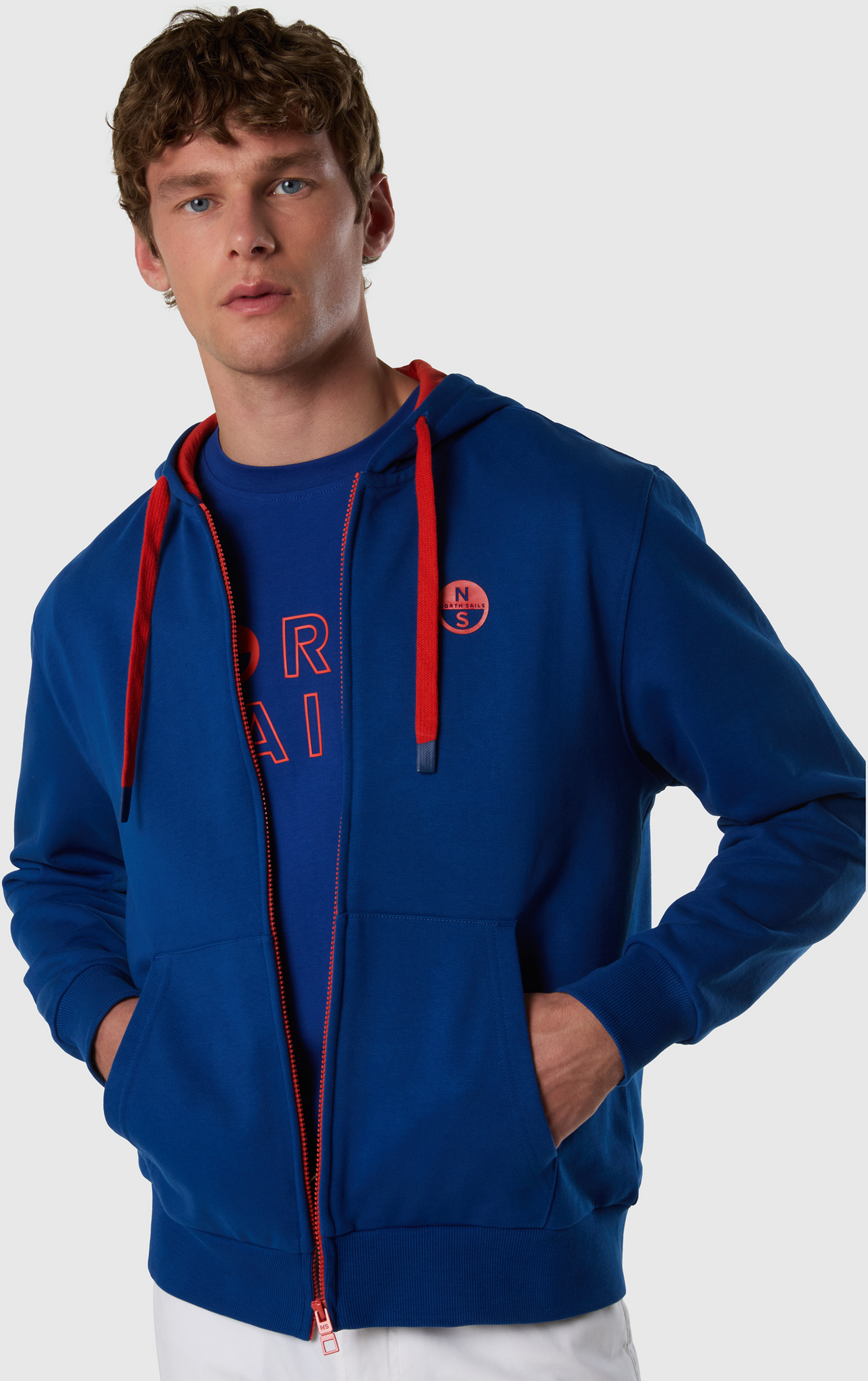 NORTH SAILS, North Sails Full-zip Hoodie With Contrast Logo