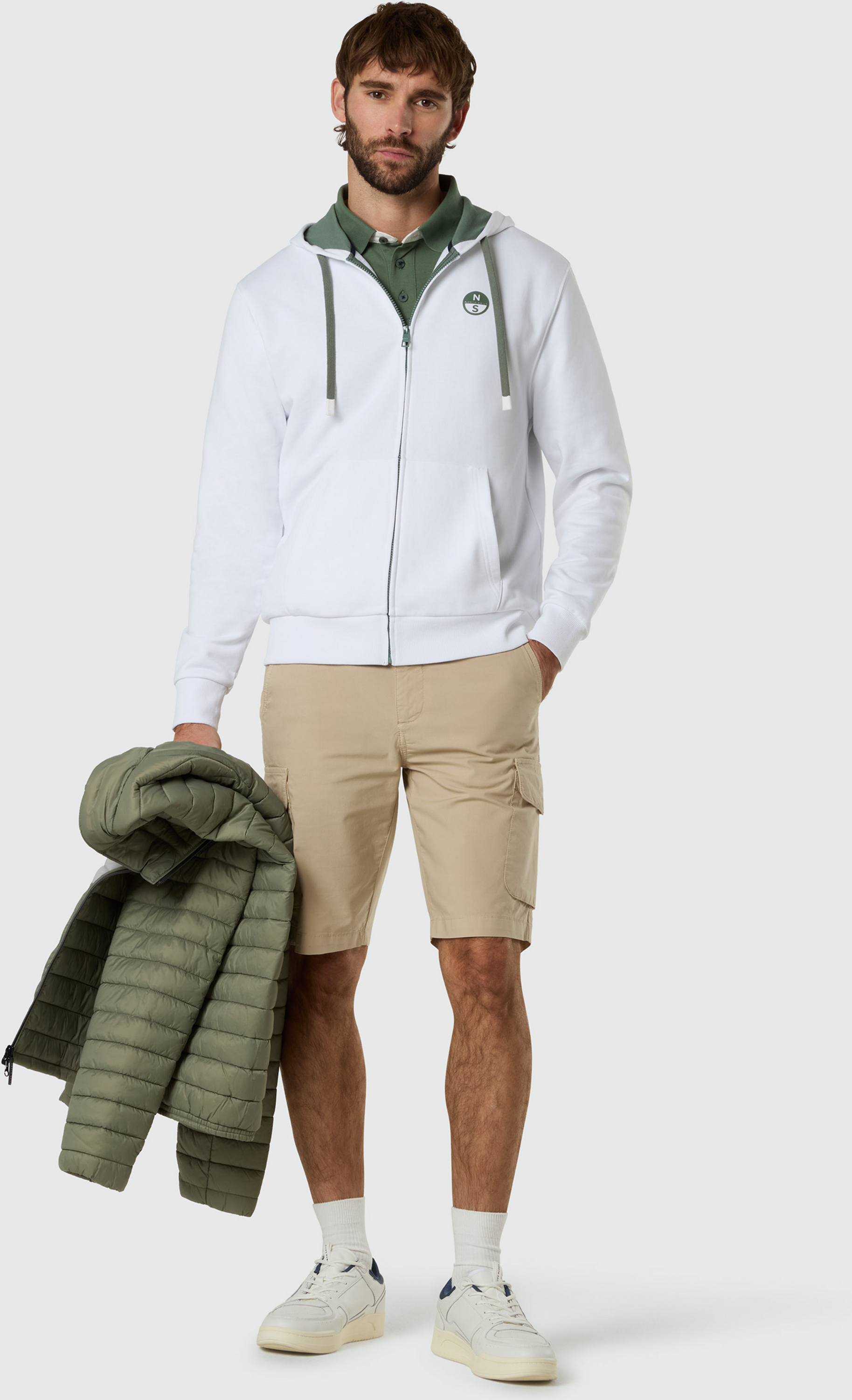 NORTH SAILS, North Sails Full-zip Hoodie With Contrast Logo