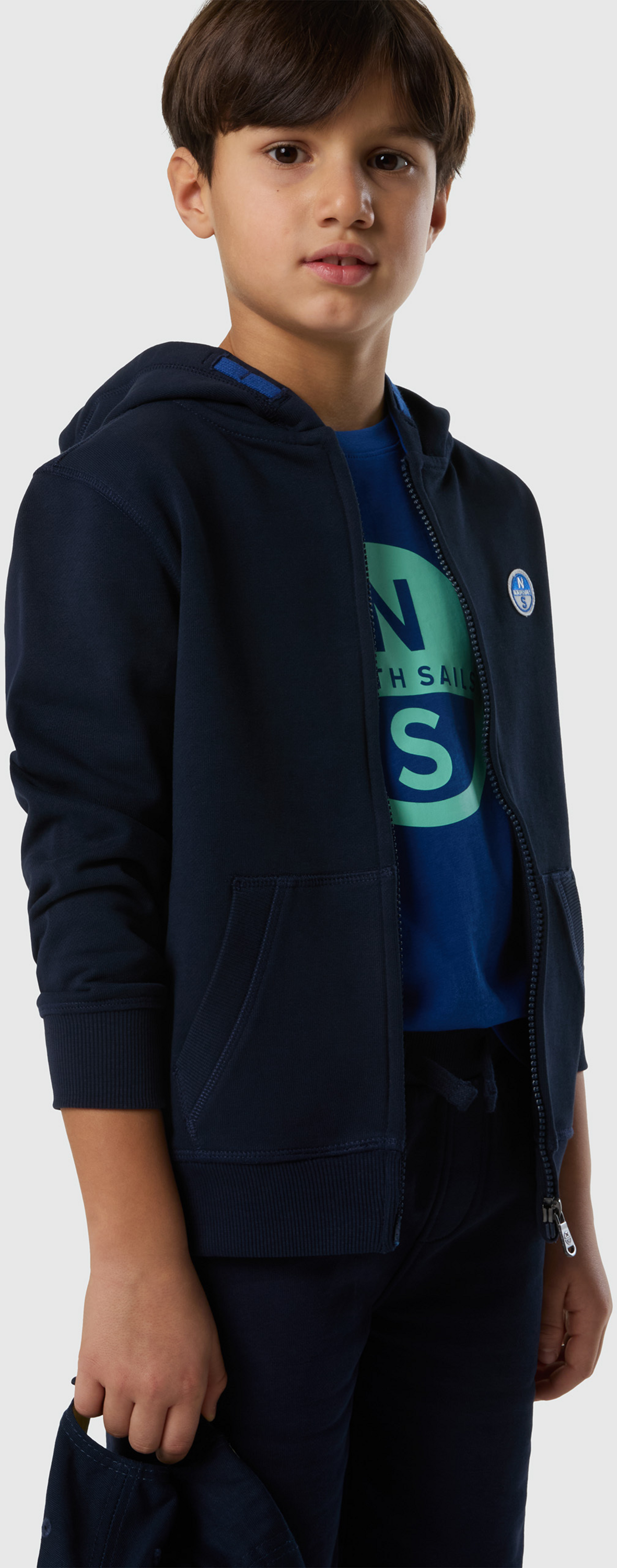 NORTH SAILS, North Sails Full-zip Hoodie With Logo Patch