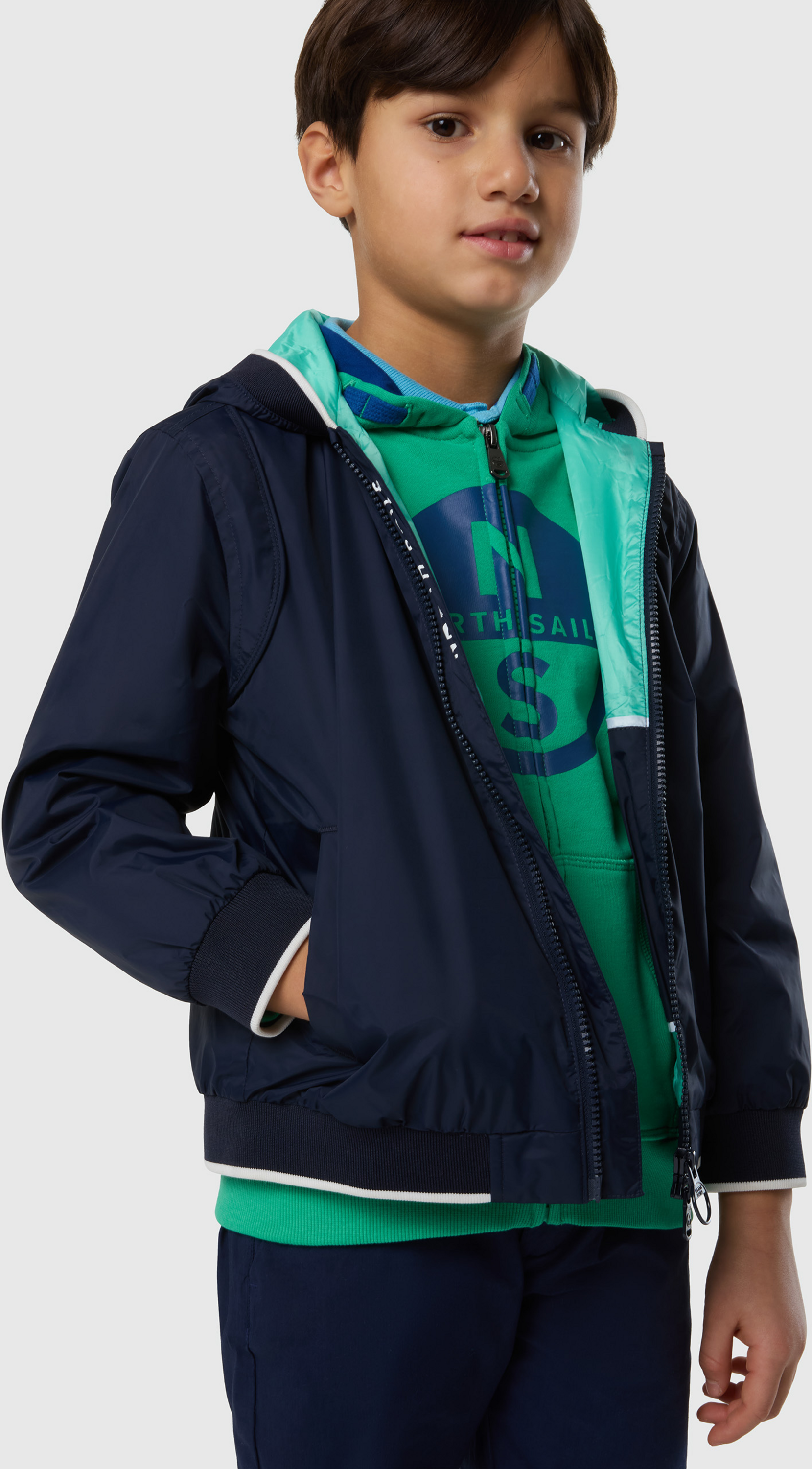 NORTH SAILS, North Sails Full-zip Hoodie With Maxi Logo