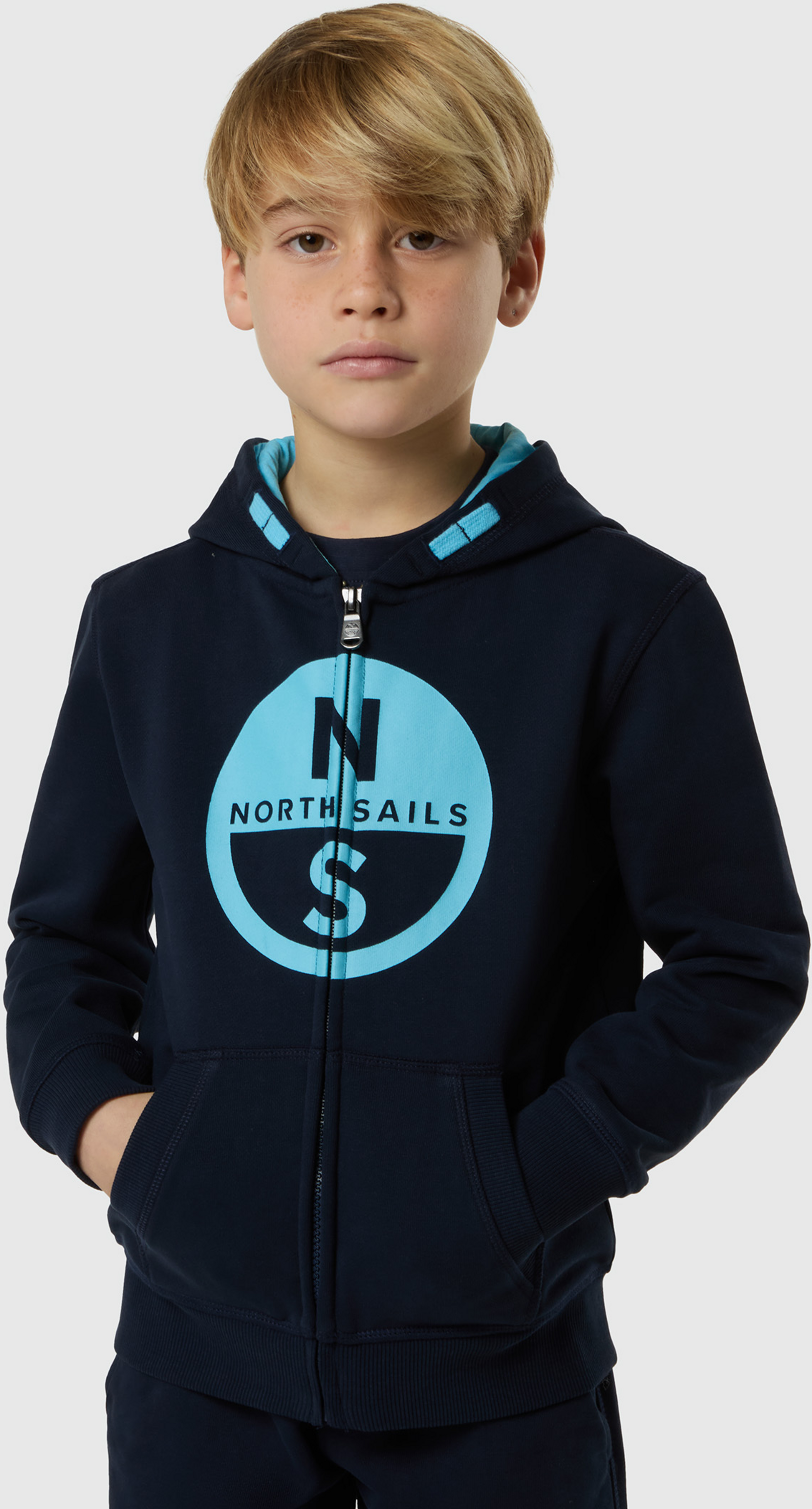 NORTH SAILS, North Sails Full-zip Hoodie With Maxi Logo