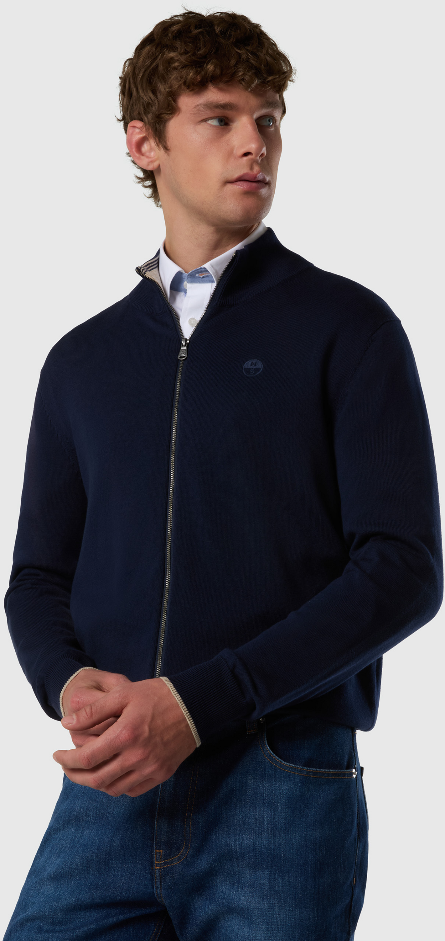 NORTH SAILS, North Sails Full-zip Sweater With Tonal Logo