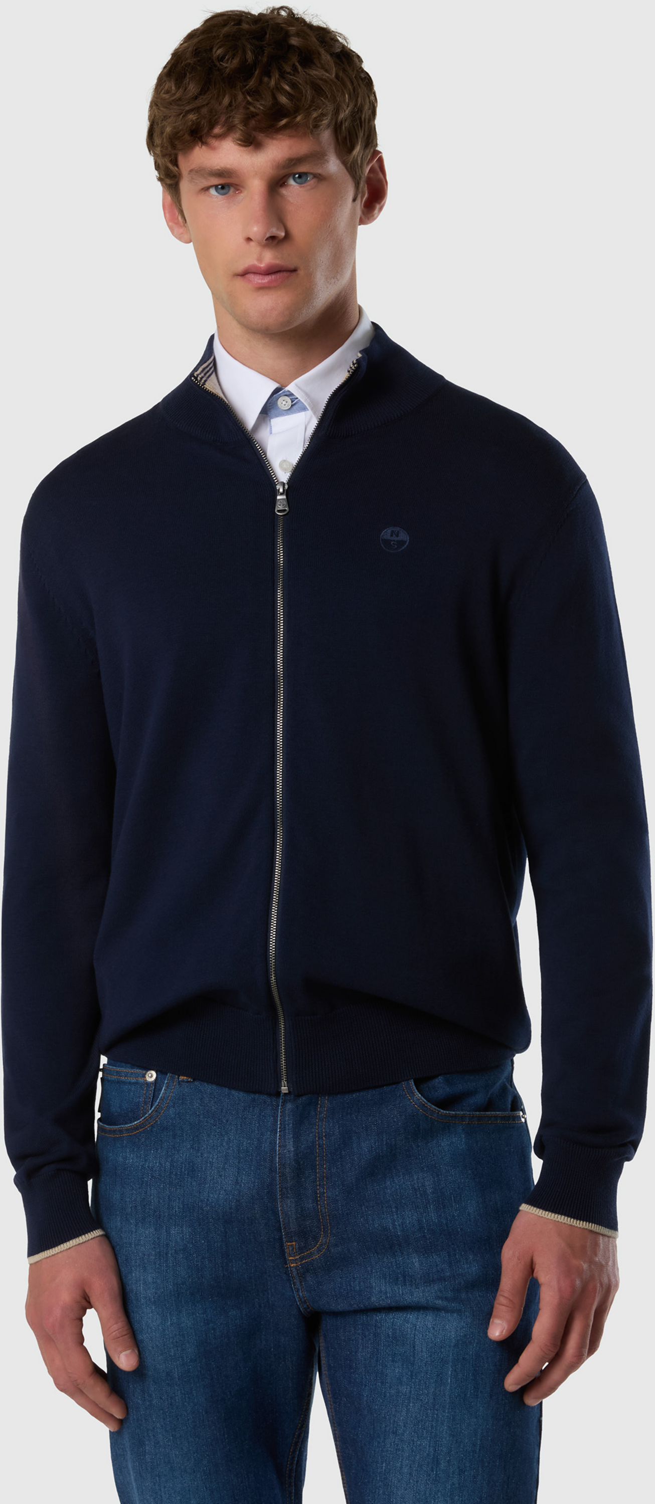 NORTH SAILS, North Sails Full-zip Sweater With Tonal Logo