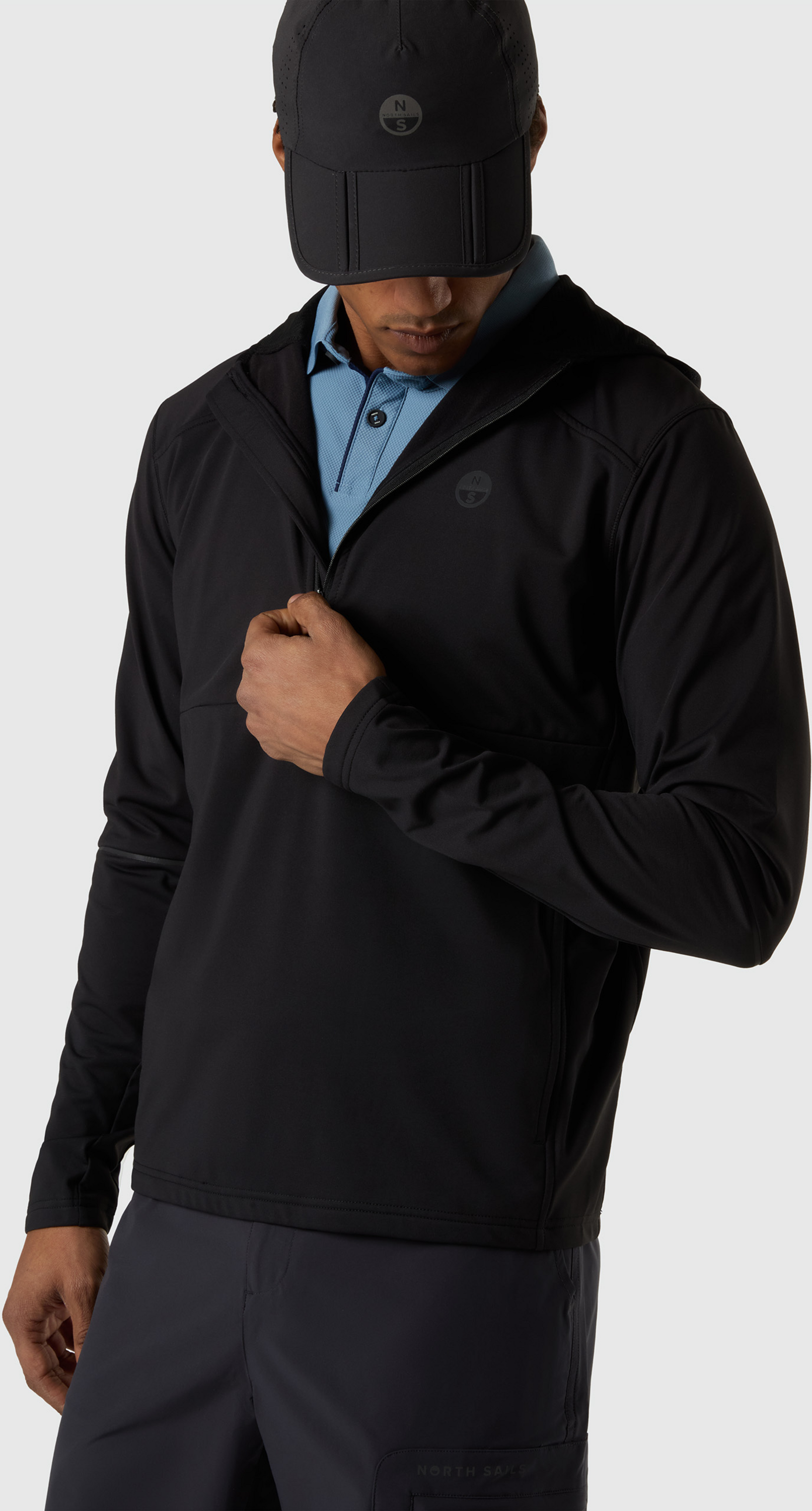 NORTH SAILS, North Sails Hoodie Brushed Fleece Half-zip