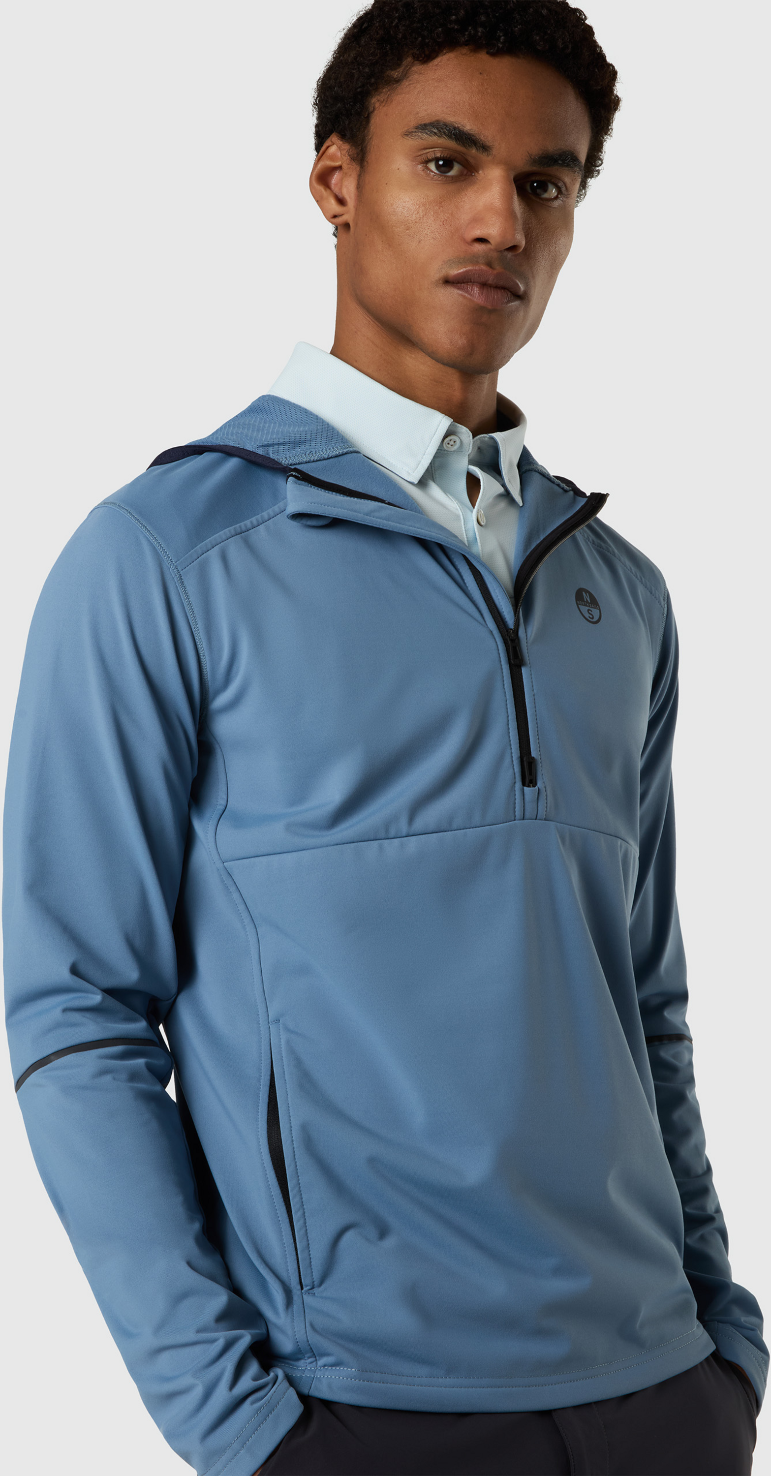 NORTH SAILS, North Sails Hoodie Brushed Fleece Half-zip
