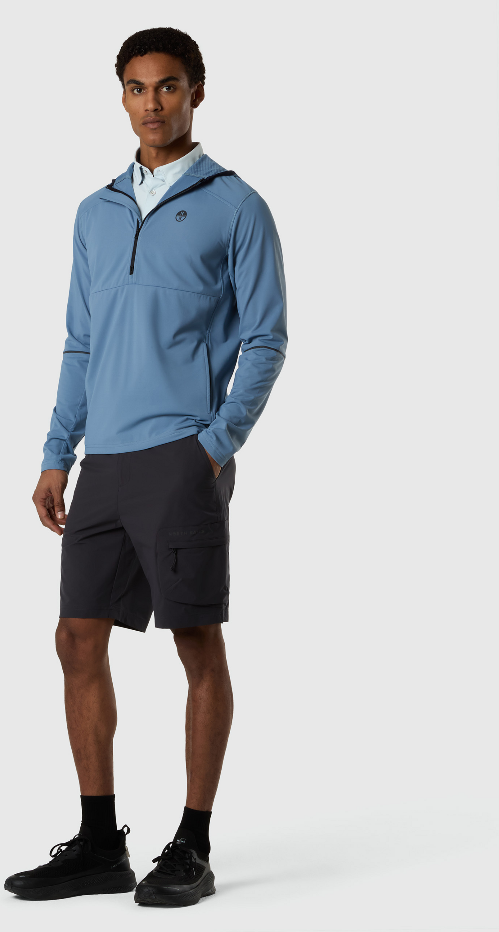 NORTH SAILS, North Sails Hoodie Brushed Fleece Half-zip