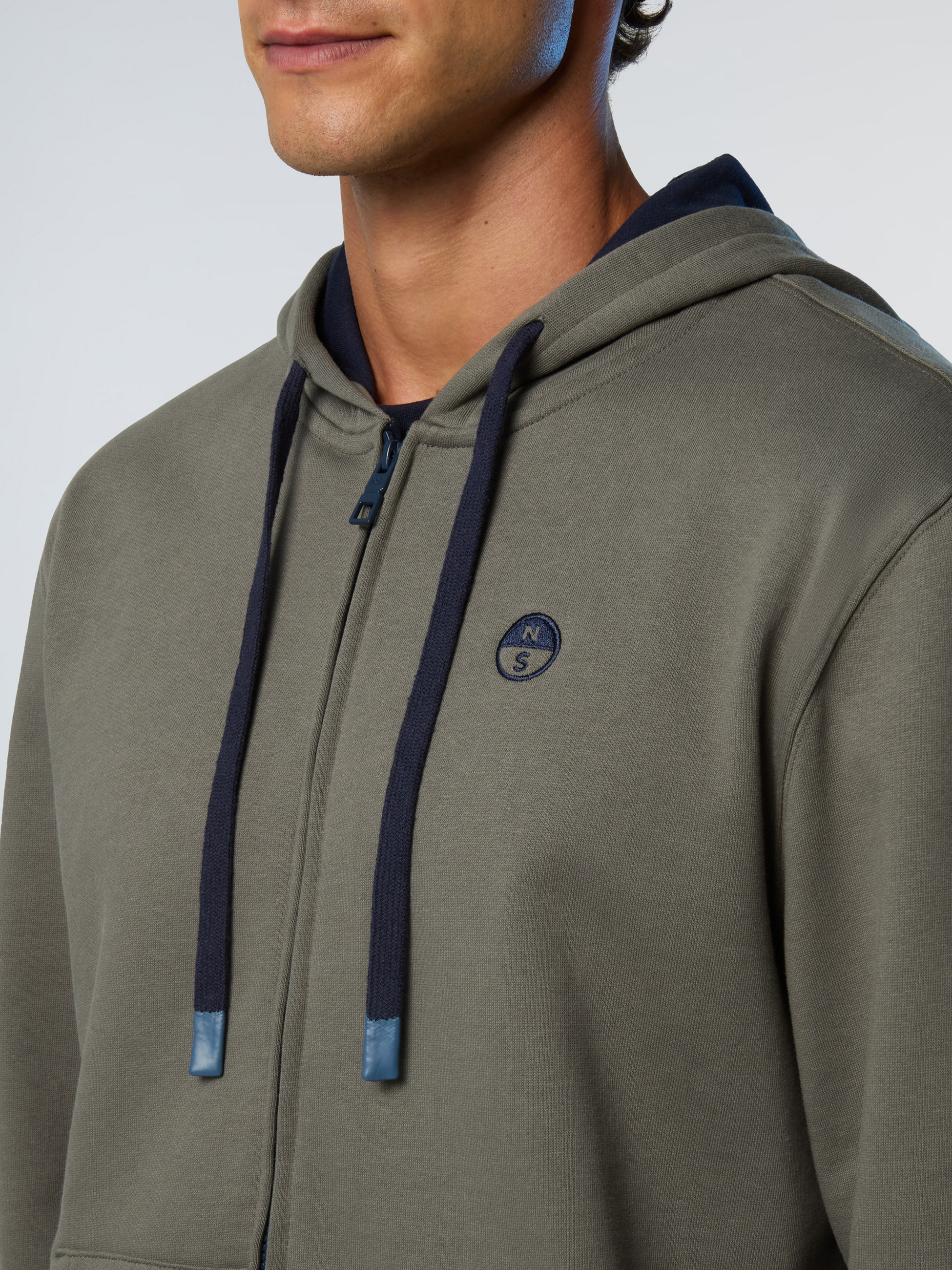 NORTH SAILS, North Sails Hoodie Full-zip With Embroidered Logo