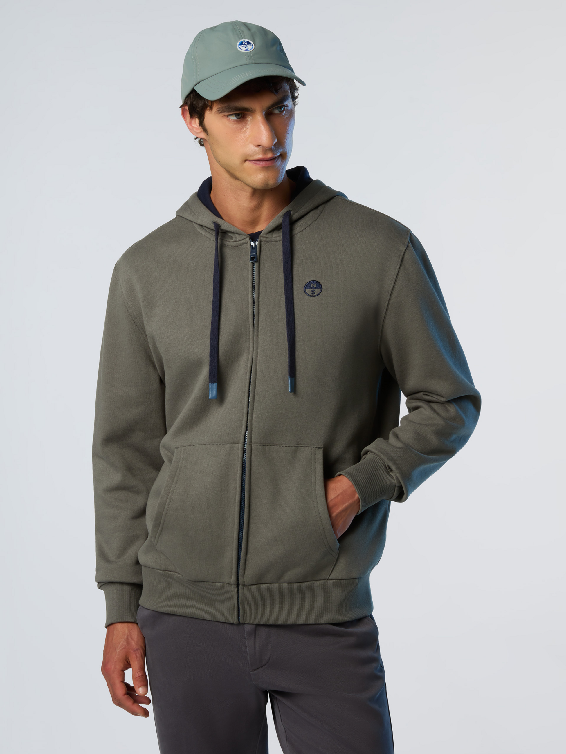 NORTH SAILS, North Sails Hoodie Full-zip With Embroidered Logo