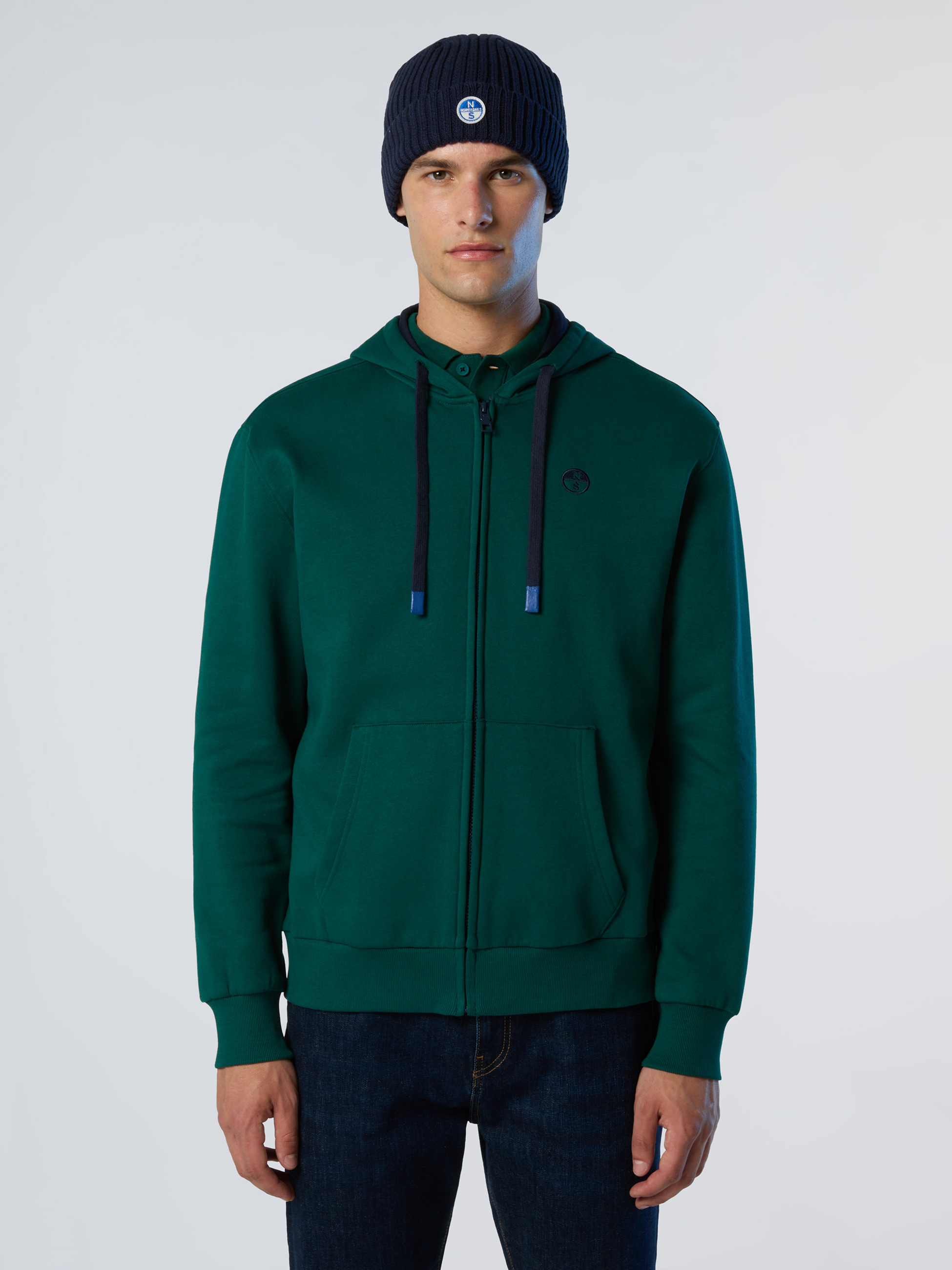 NORTH SAILS, North Sails Hoodie Full-zip With Embroidered Logo