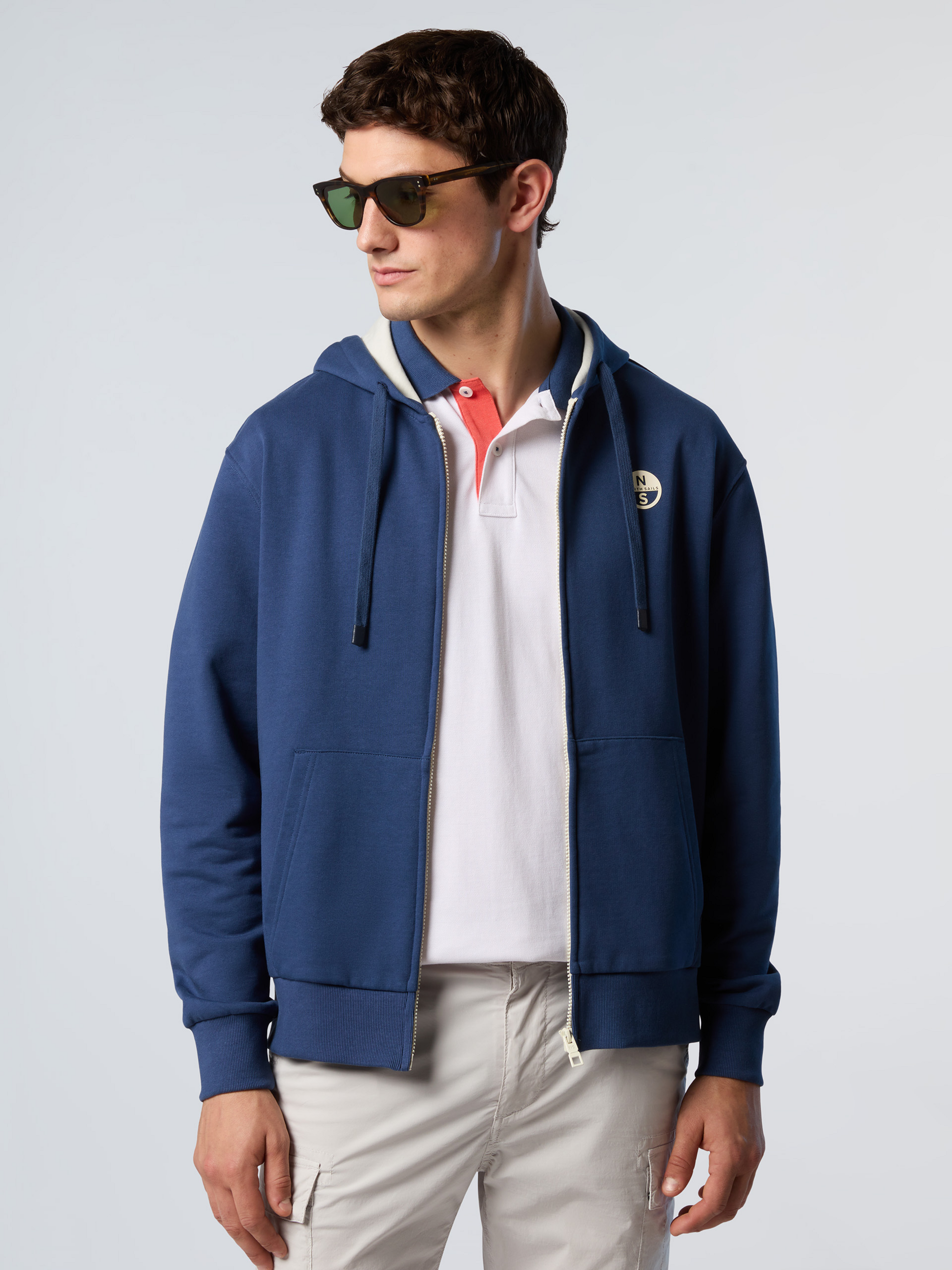 NORTH SAILS, North Sails Hoodie Full-zip With Logo Patch