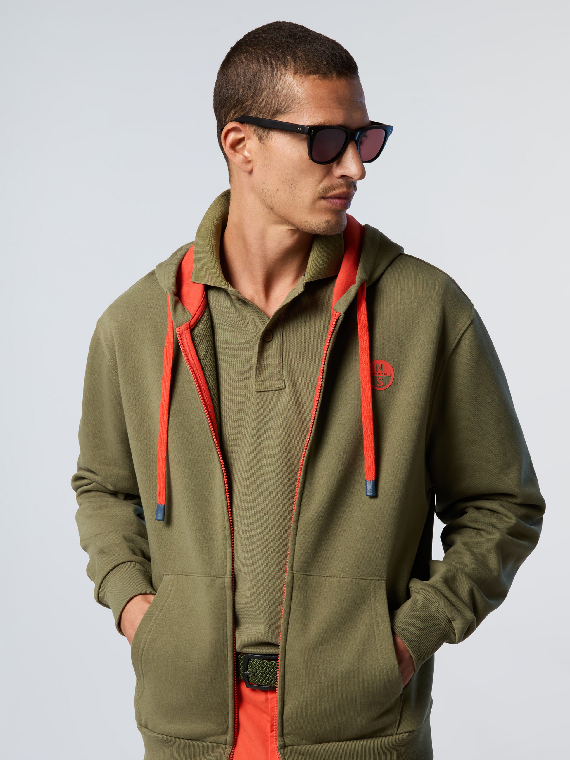 NORTH SAILS, North Sails Hoodie Full-zip With Logo Patch